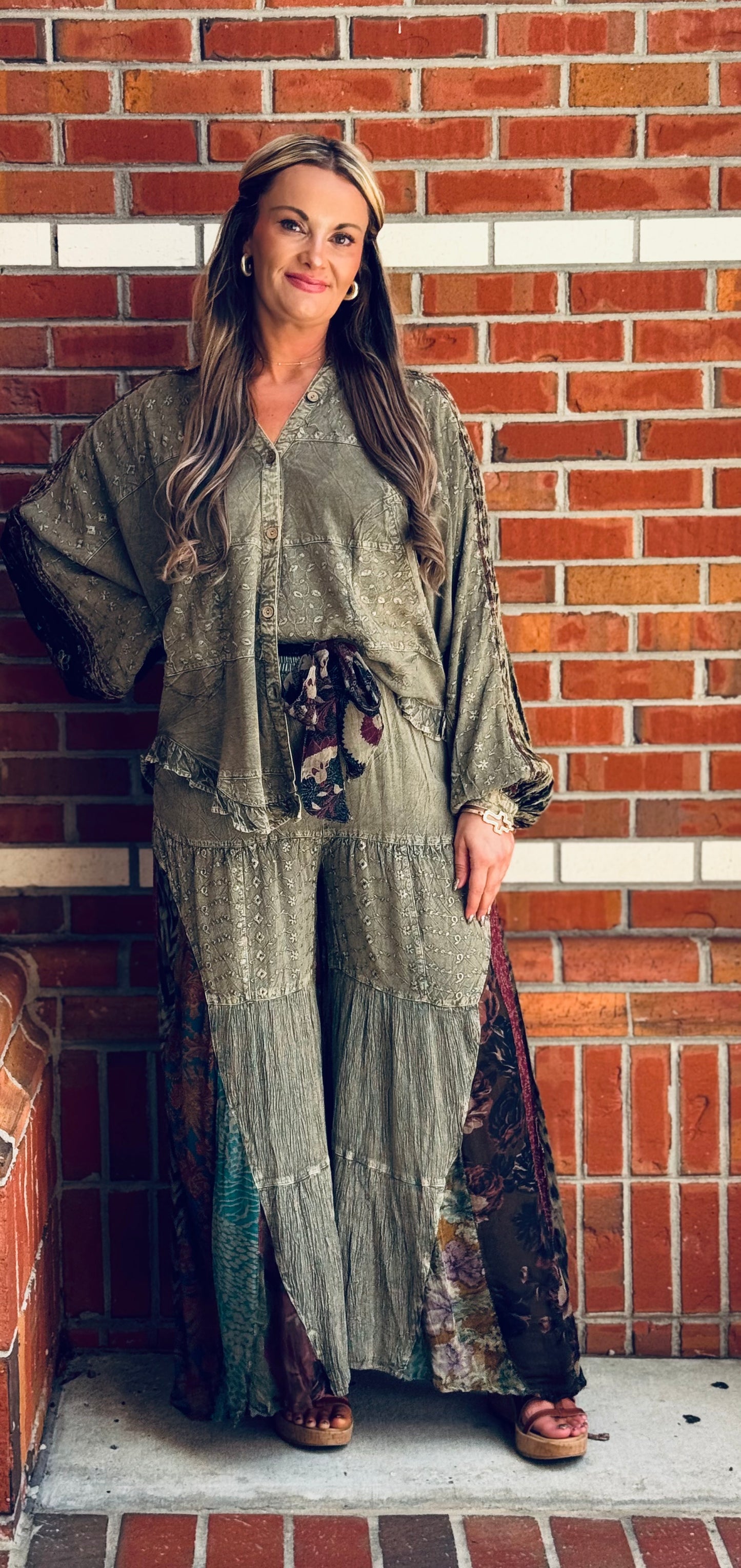 Velvet Stone Tie Pants