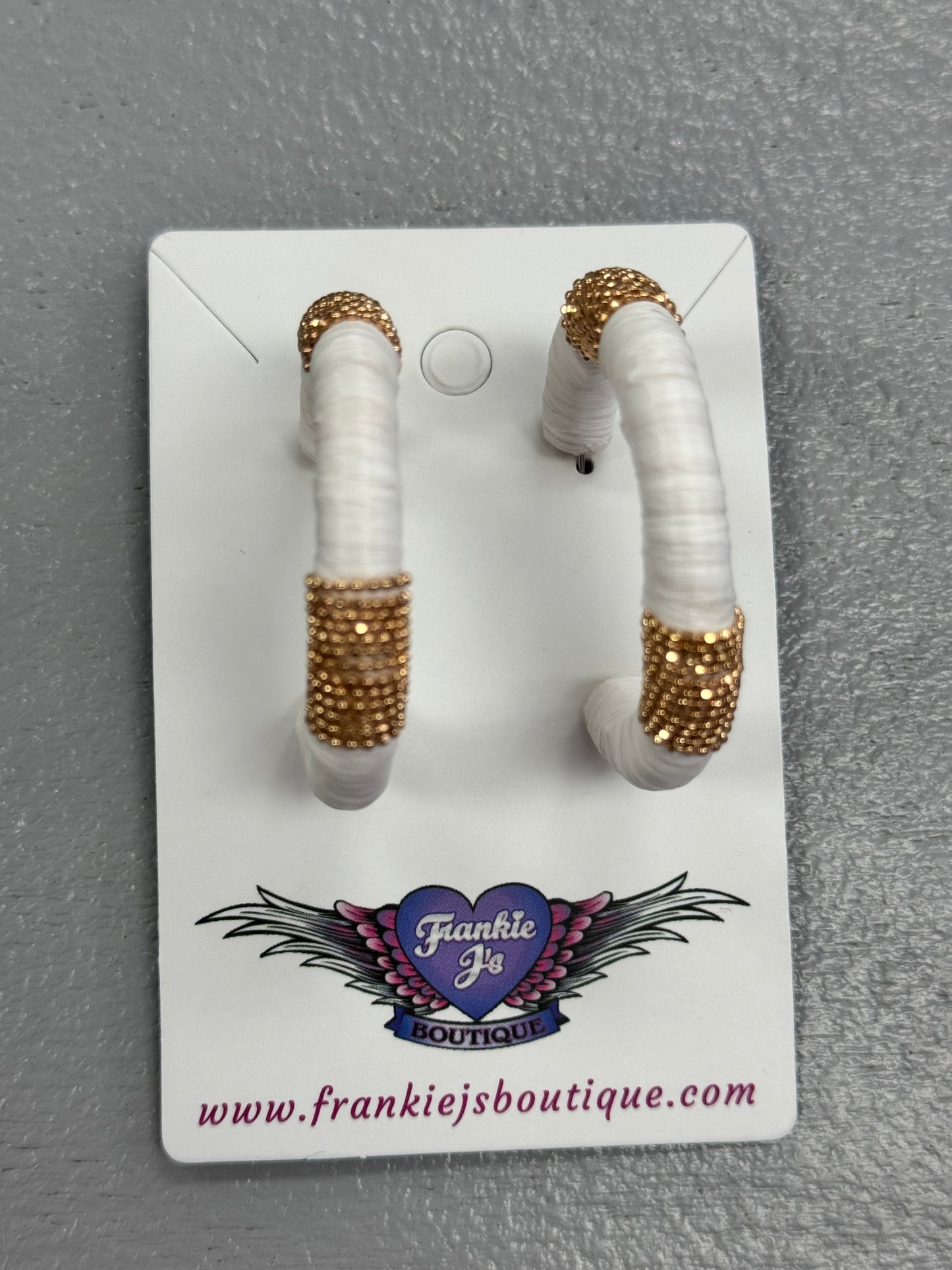 Ribbon Royal Hoop Earrings