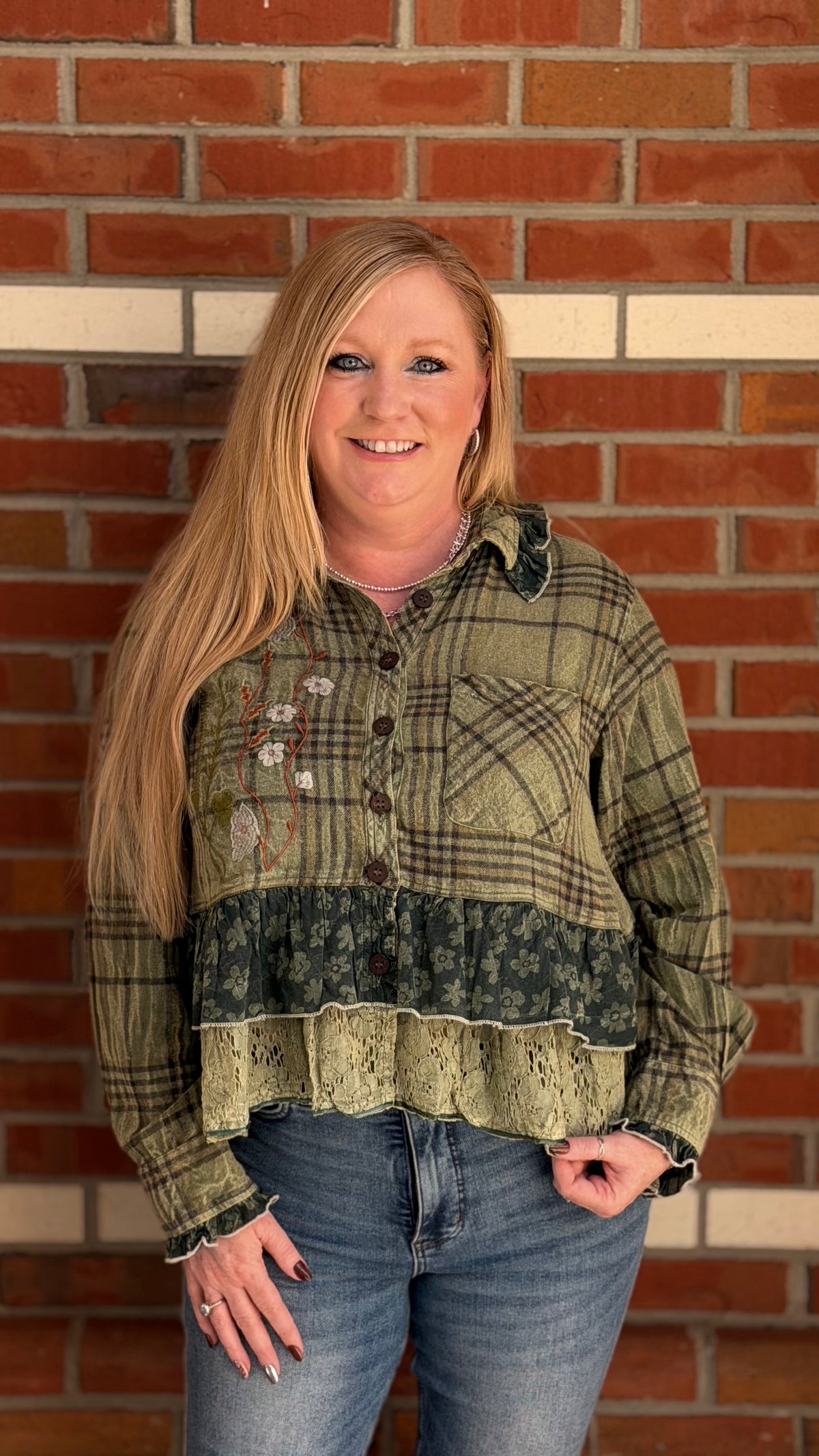 Ruffled & Plaid Flannel