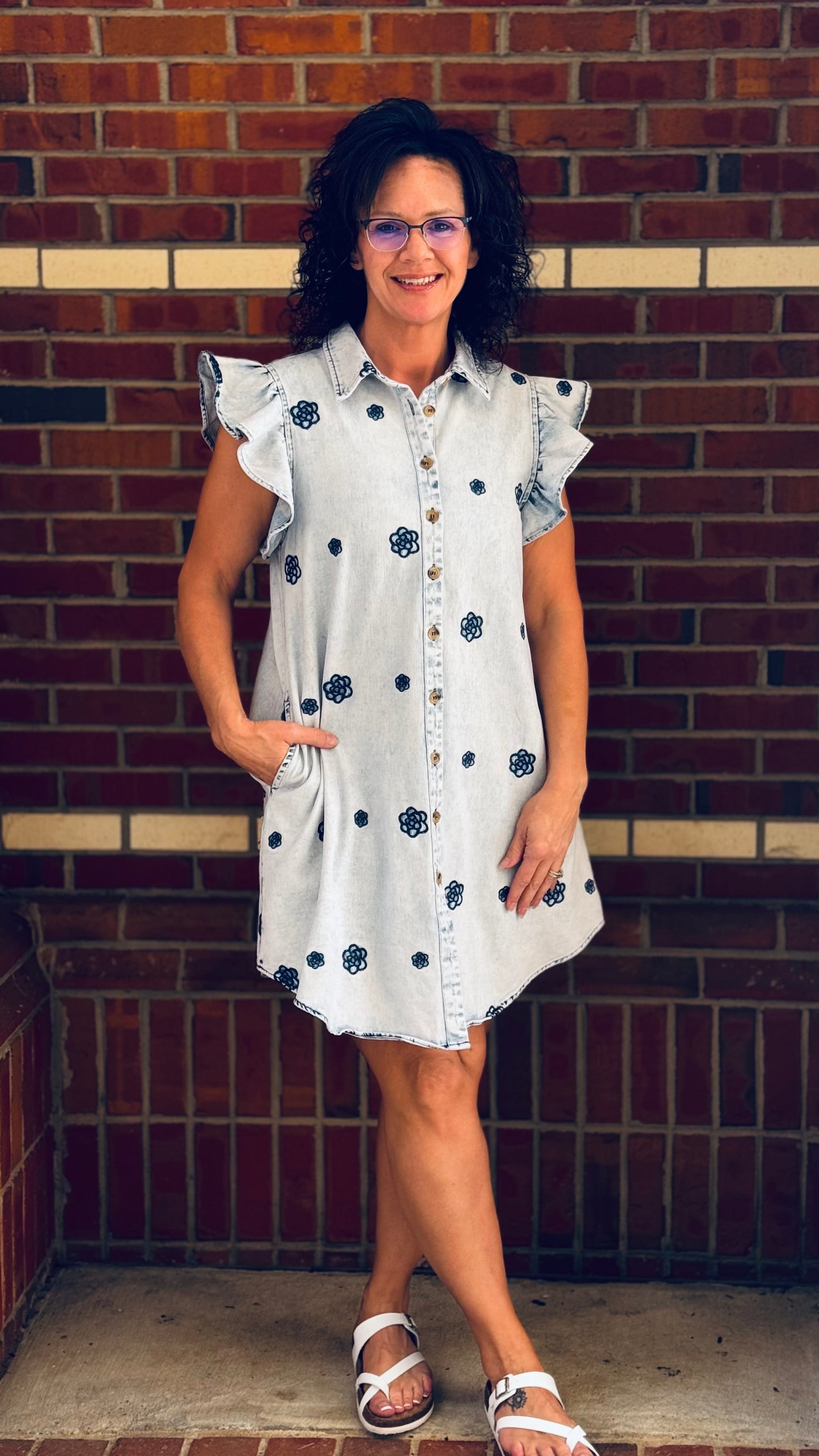 Bluebonnet Charm Denim Dress