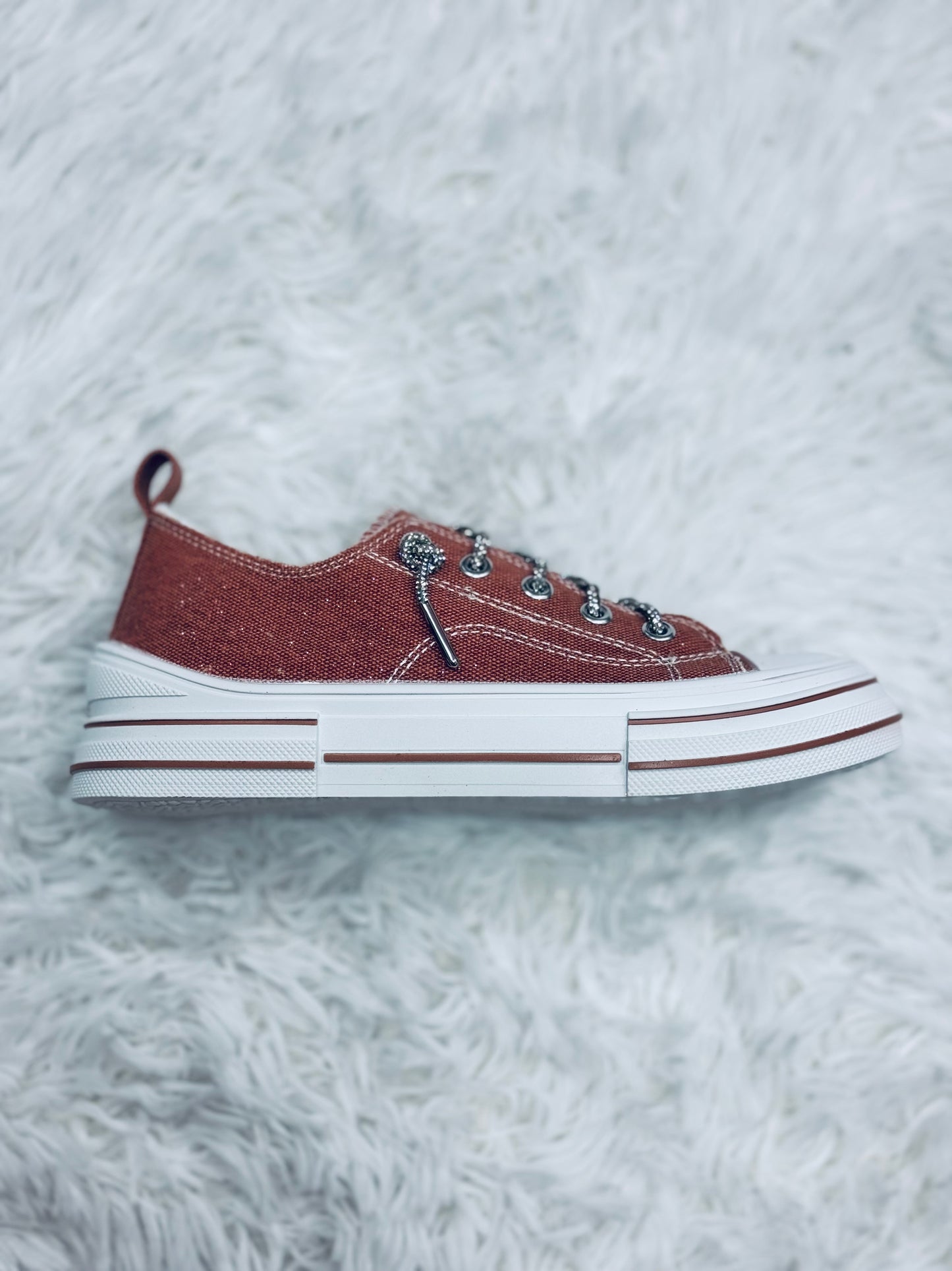 Rust Aman Glitter Slip-Ons