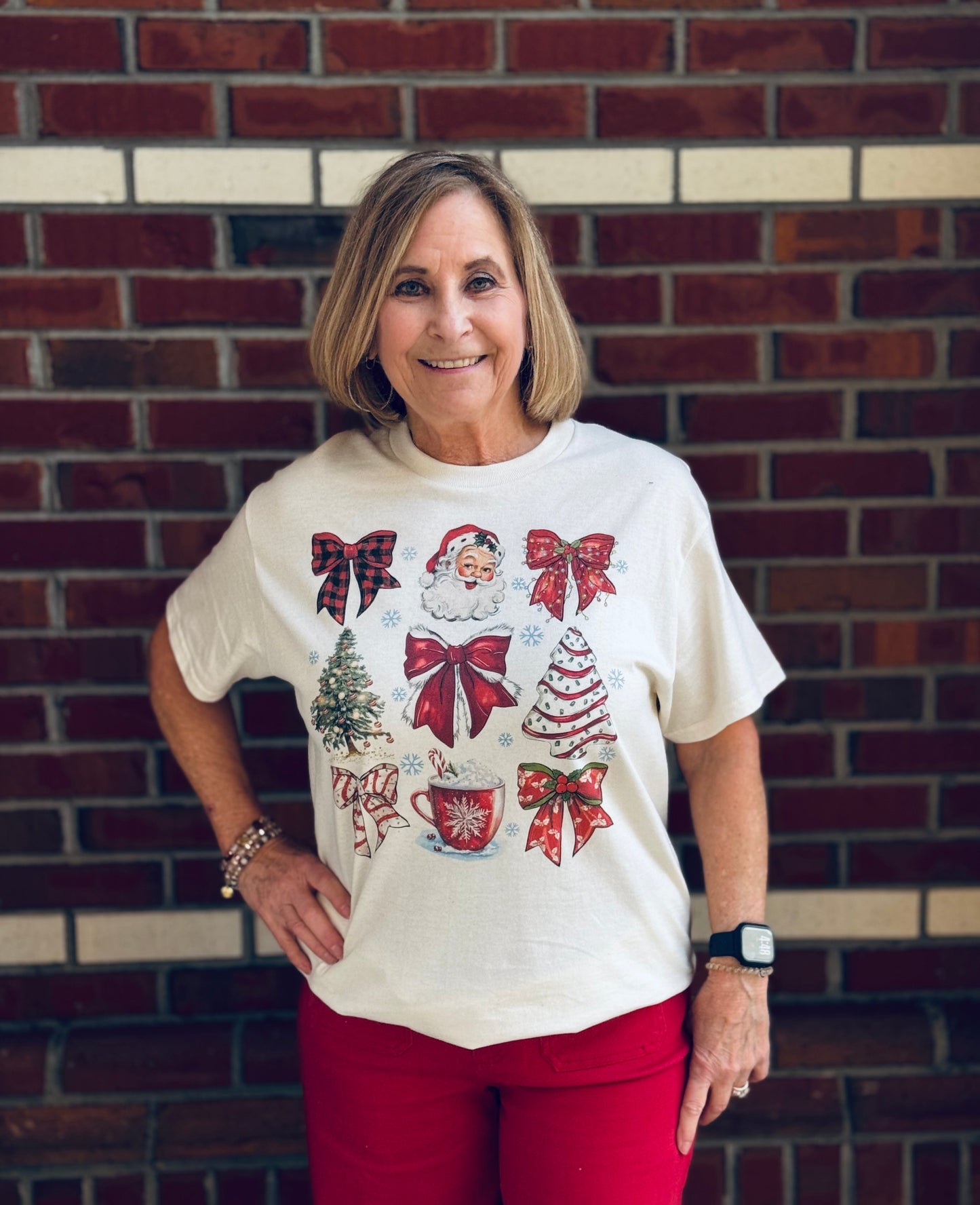 Santa Sweet & Sassy Snack Run Graphic Tee