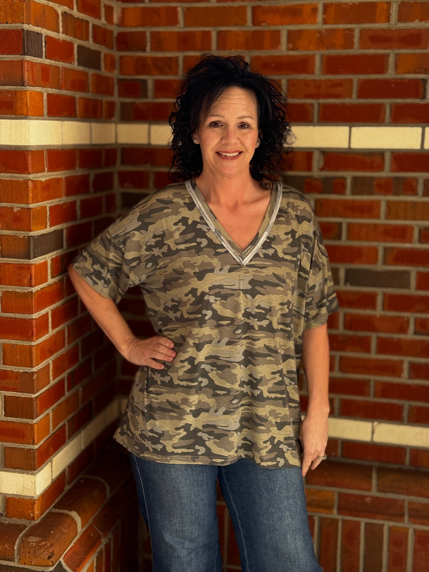 Camo Crush V-Neck
