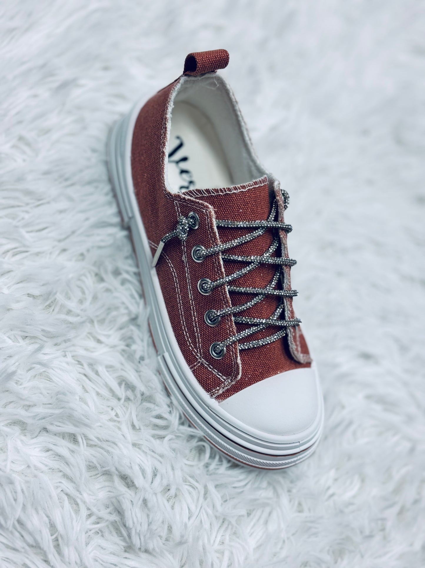 Rust Aman Glitter Slip-Ons