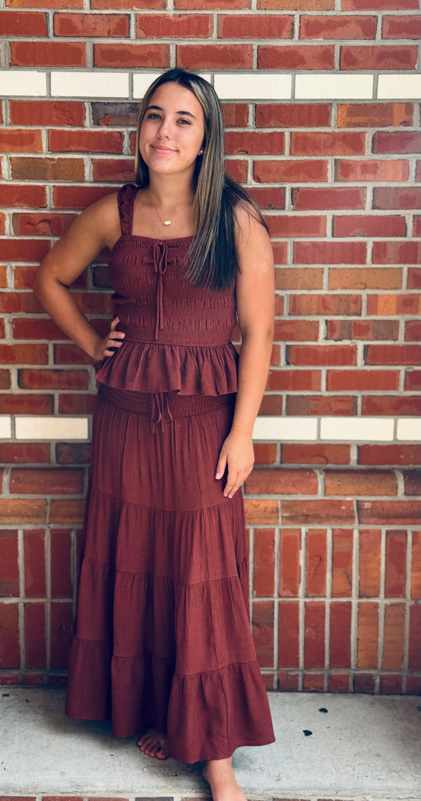 Sienna Smocked Crop Top