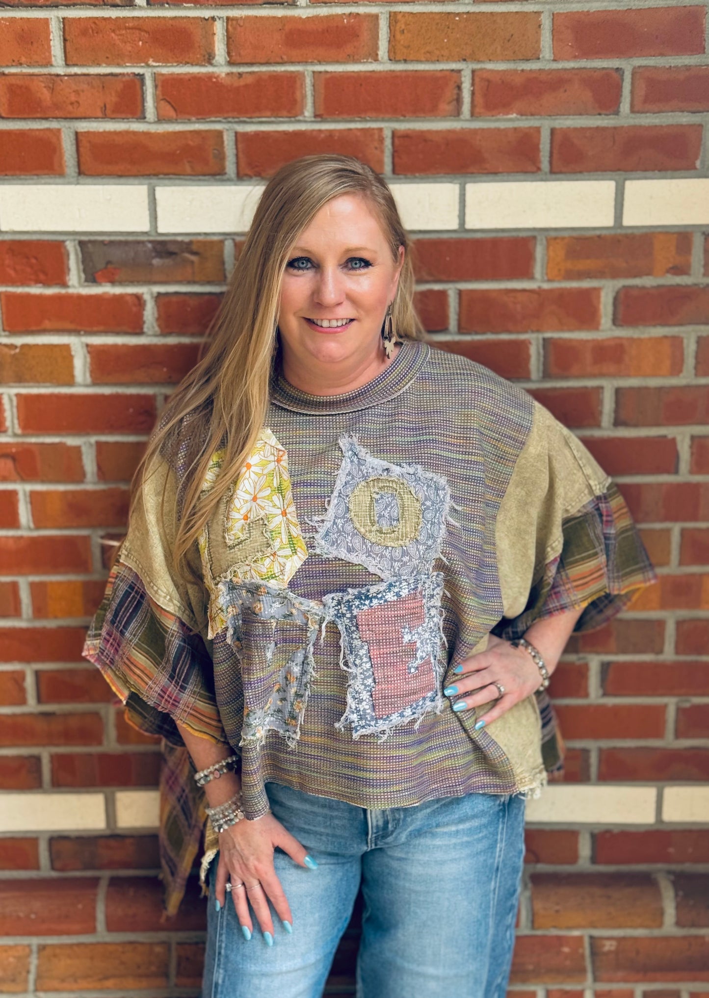 Patchwork Love Top by Oli & Hali