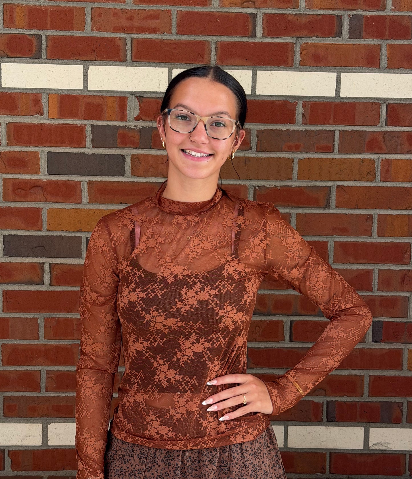 Autumn Whisper Sheer Knit Top