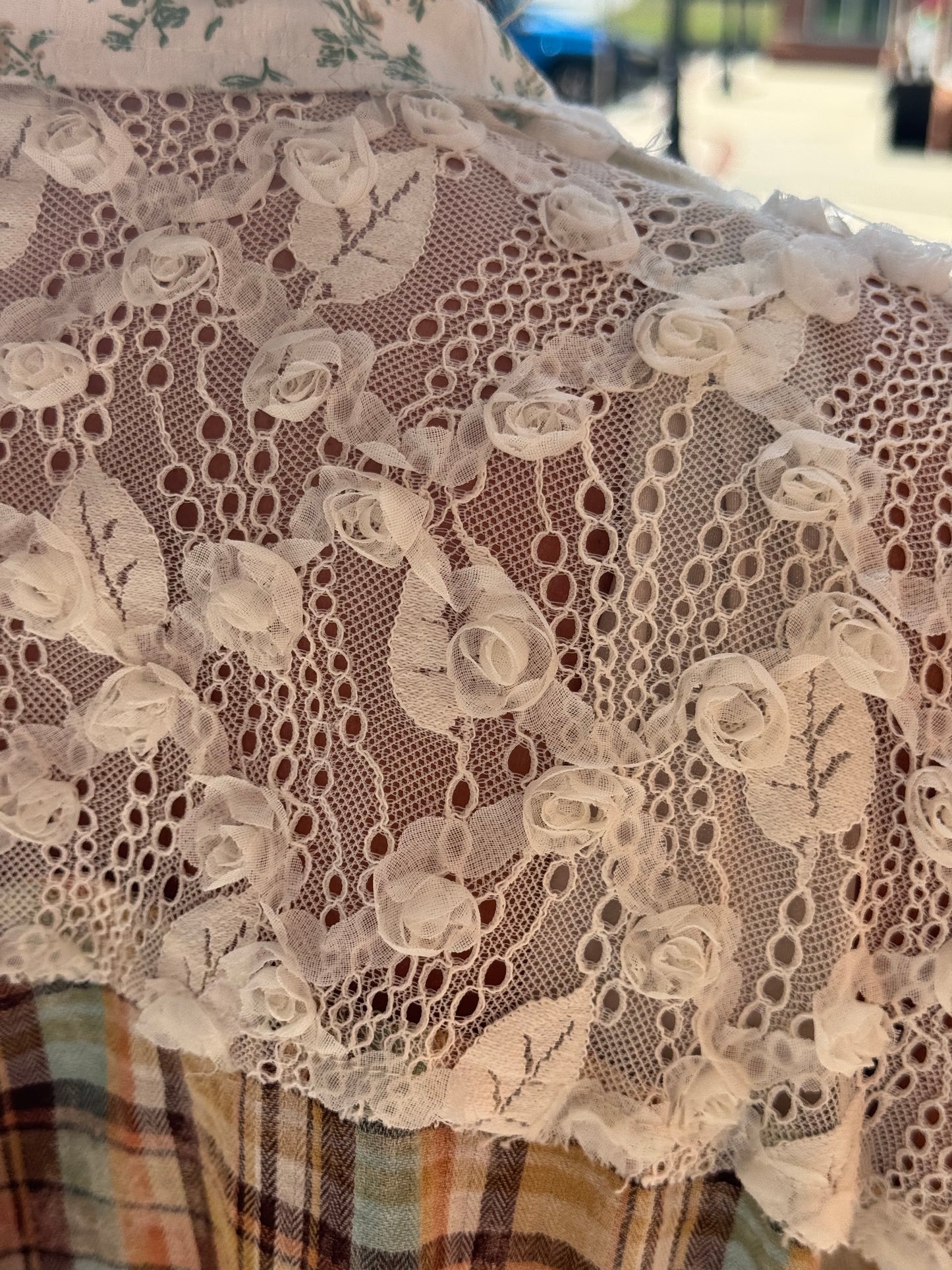 Patchwork Poetry Button Up Top