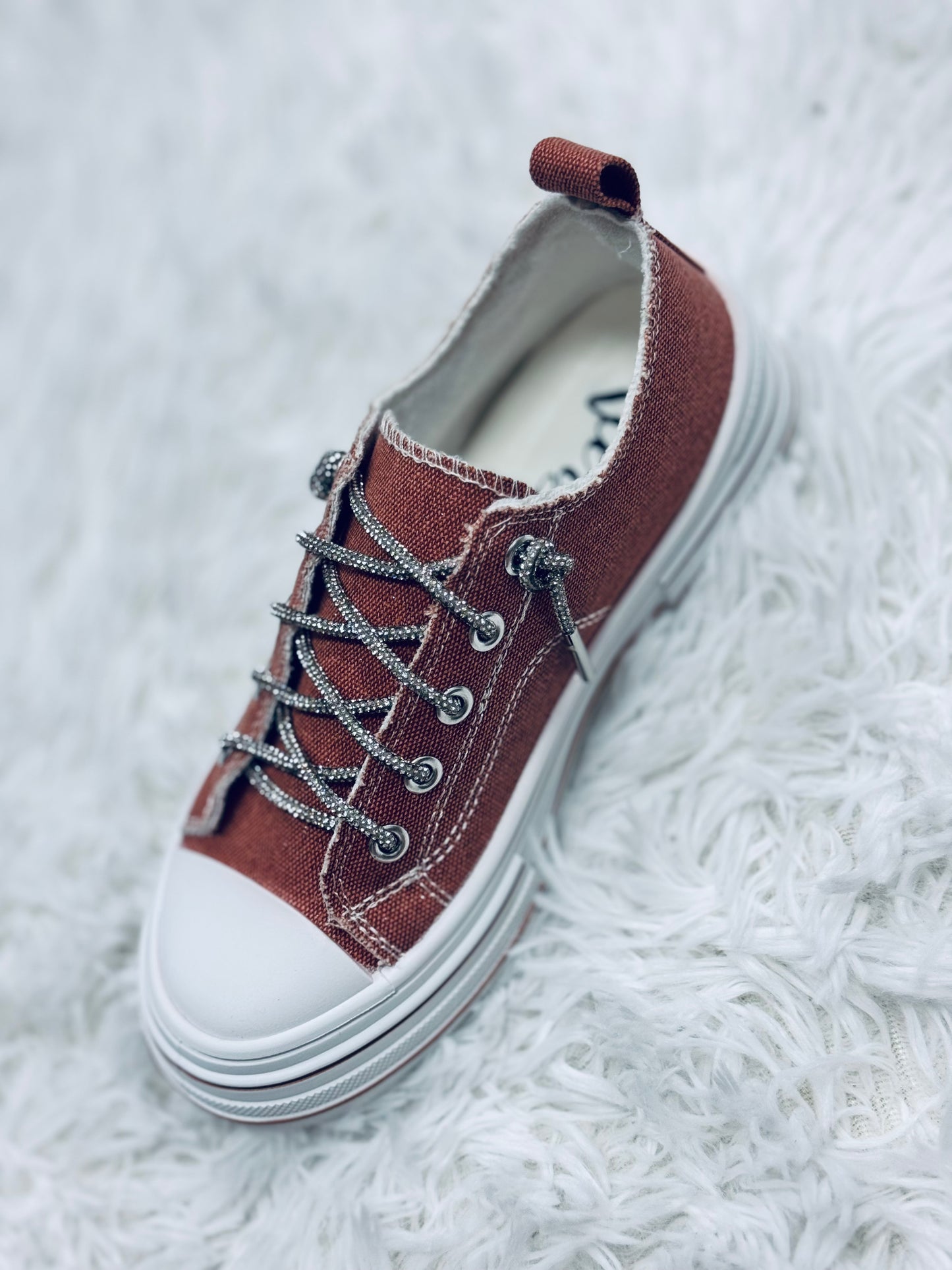 Rust Aman Glitter Slip-Ons