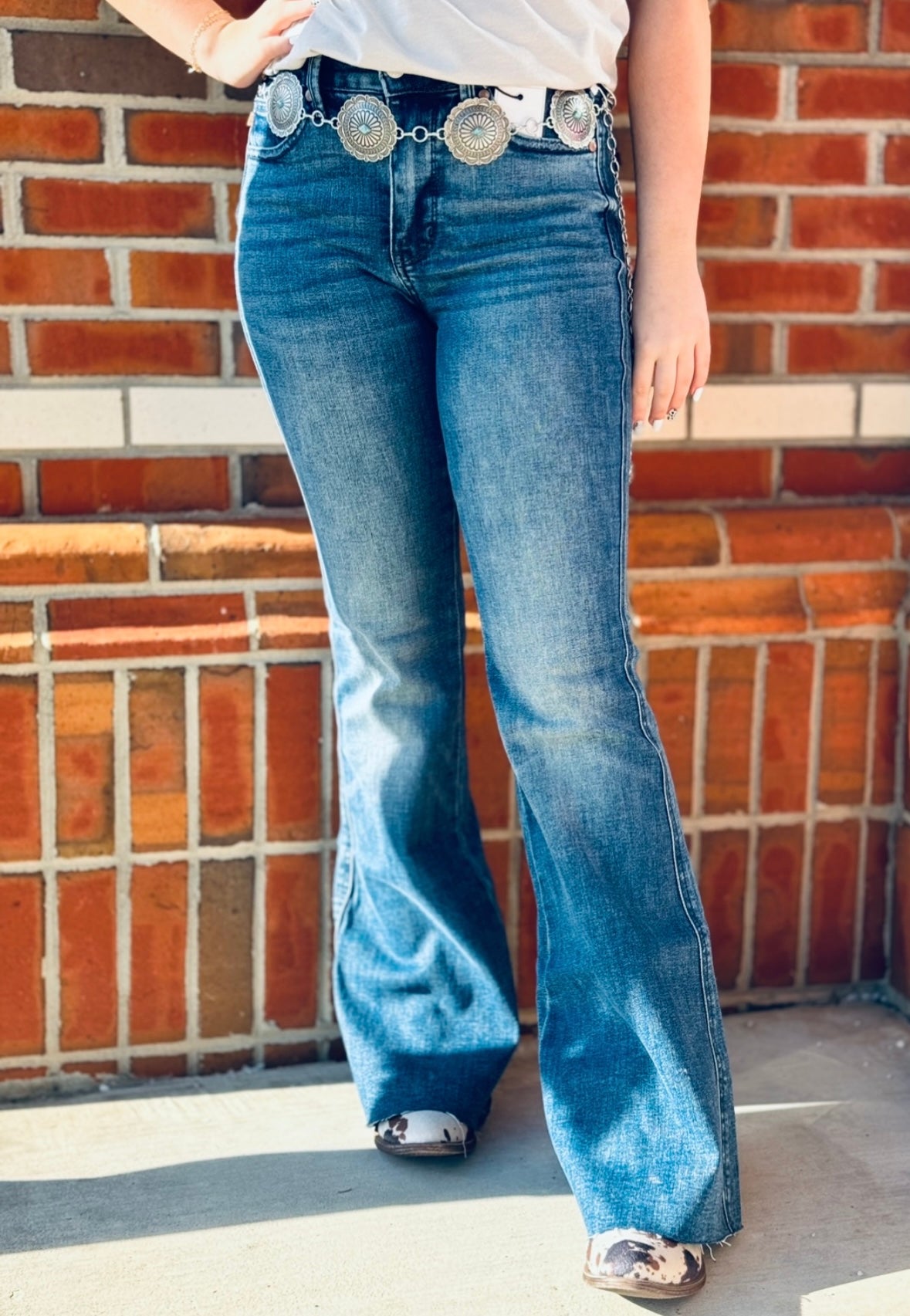 Gypsy Queen Mid-rise Tummy Control Flare by Judy Blue