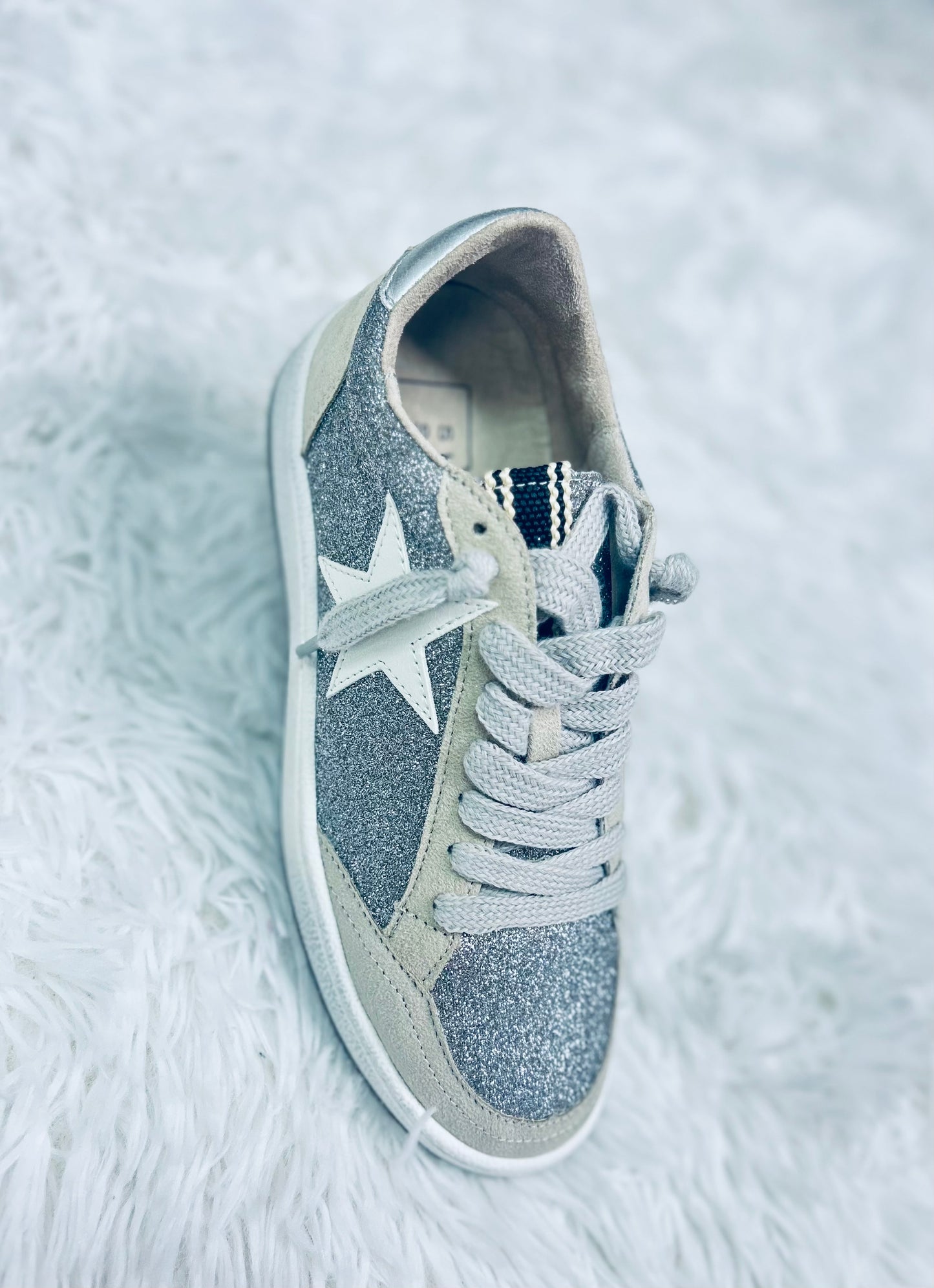 Pewter Glitter Shu Shop Sneakers