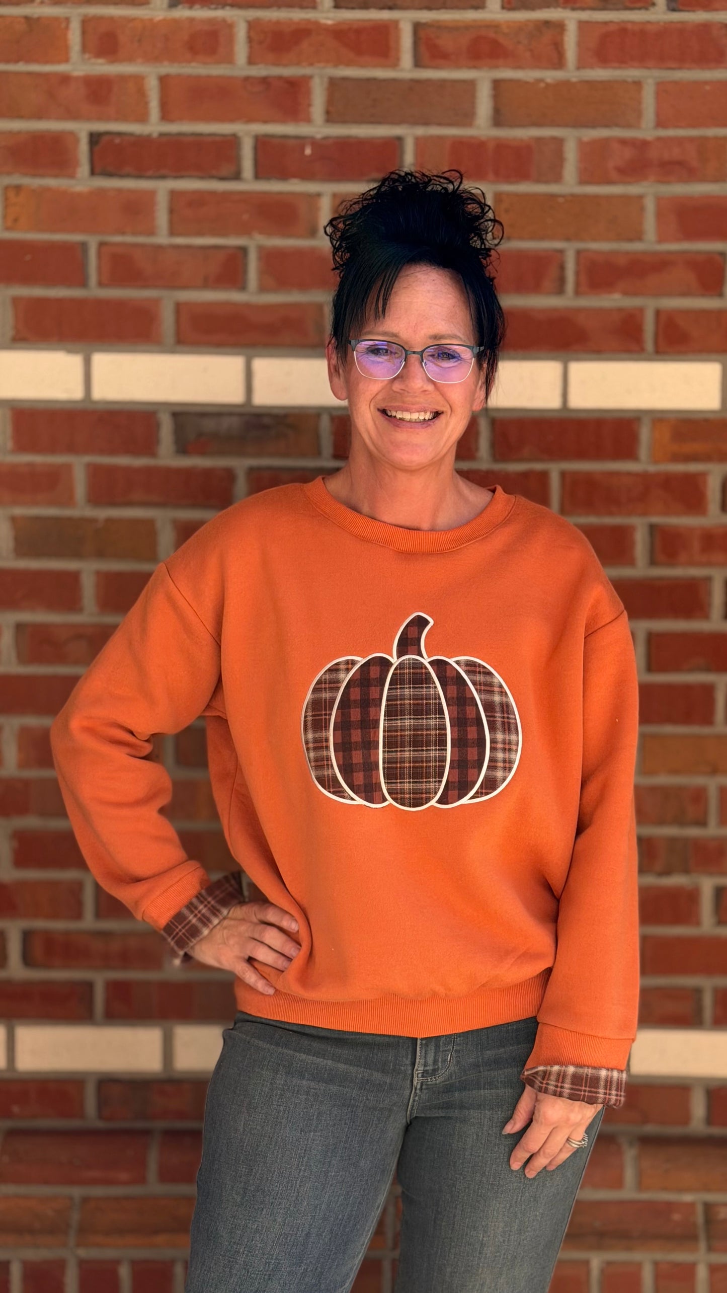 Plaid About Pumpkins Sweatshirt
