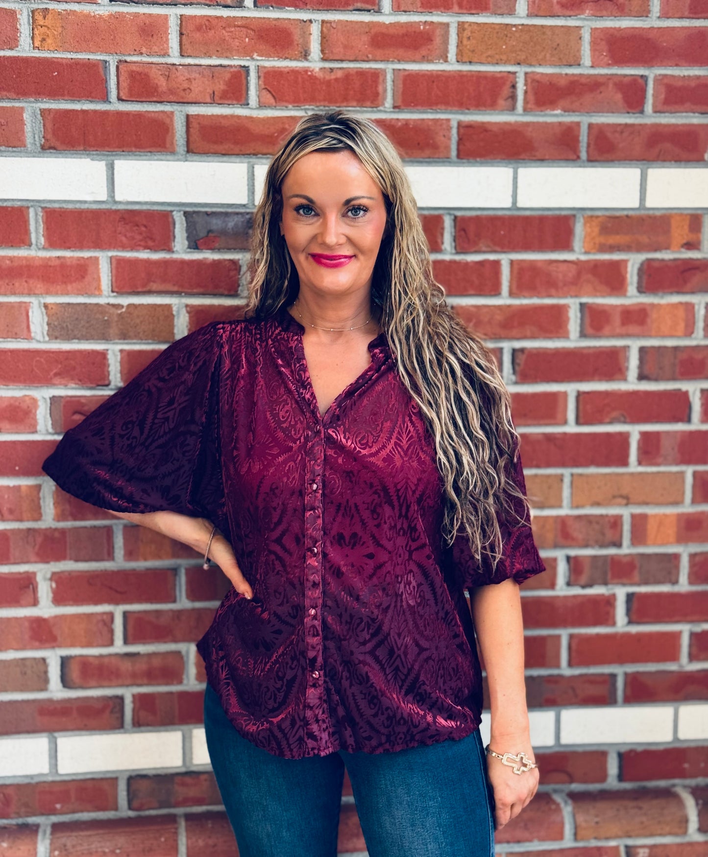 Velvet Crush Button Down