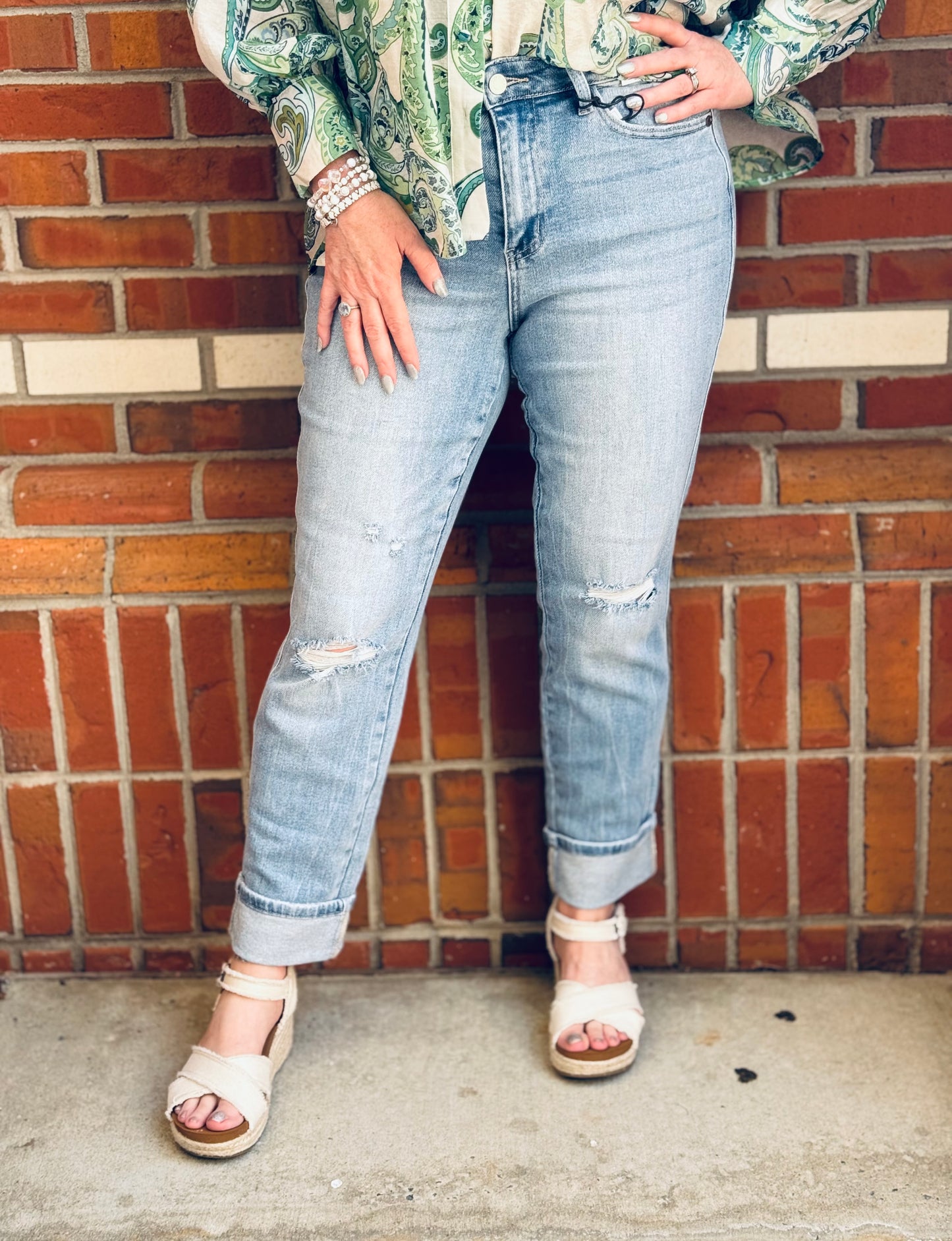 American Girl Mid-rise Boyfriend Judy Blue Jeans