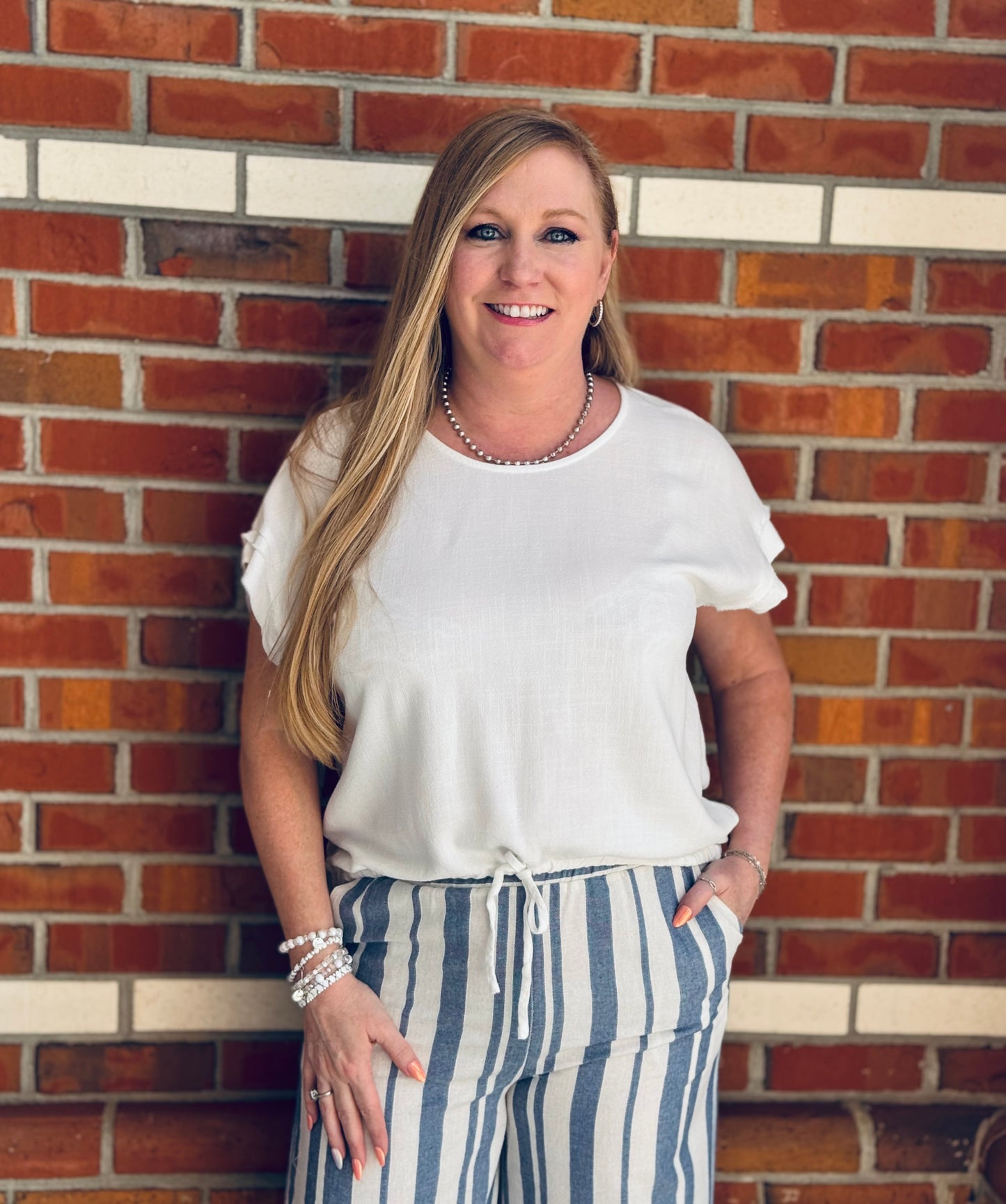 Seaside Stunner Linen Top