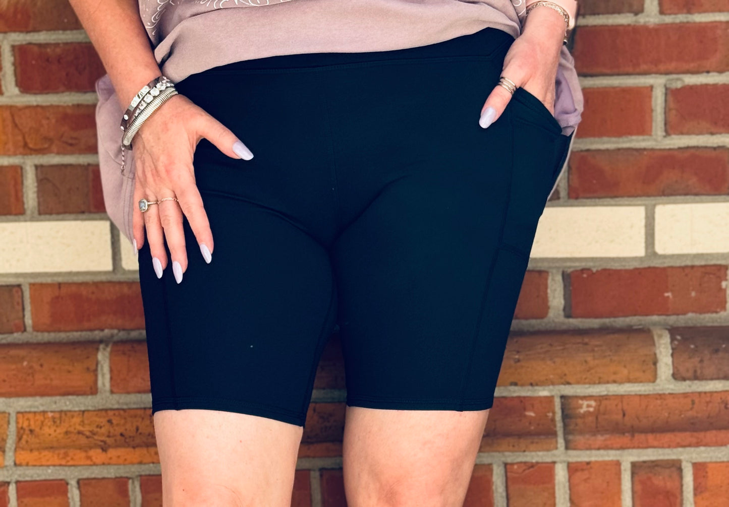 High Waist Biker Shorts by Mono B