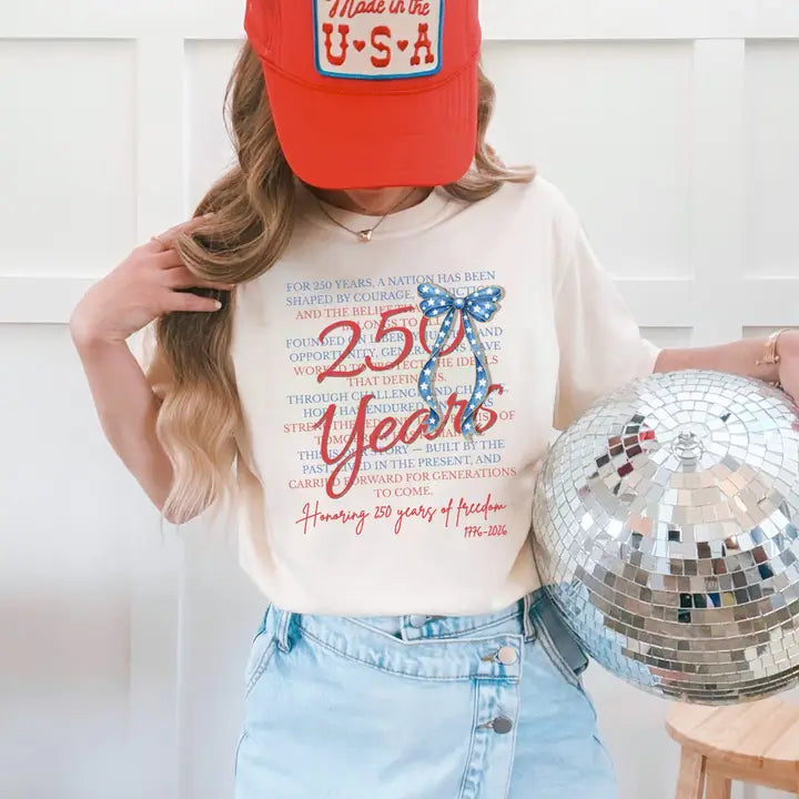 Honoring 250 Years Fa-BOW-lous Graphic Tee
