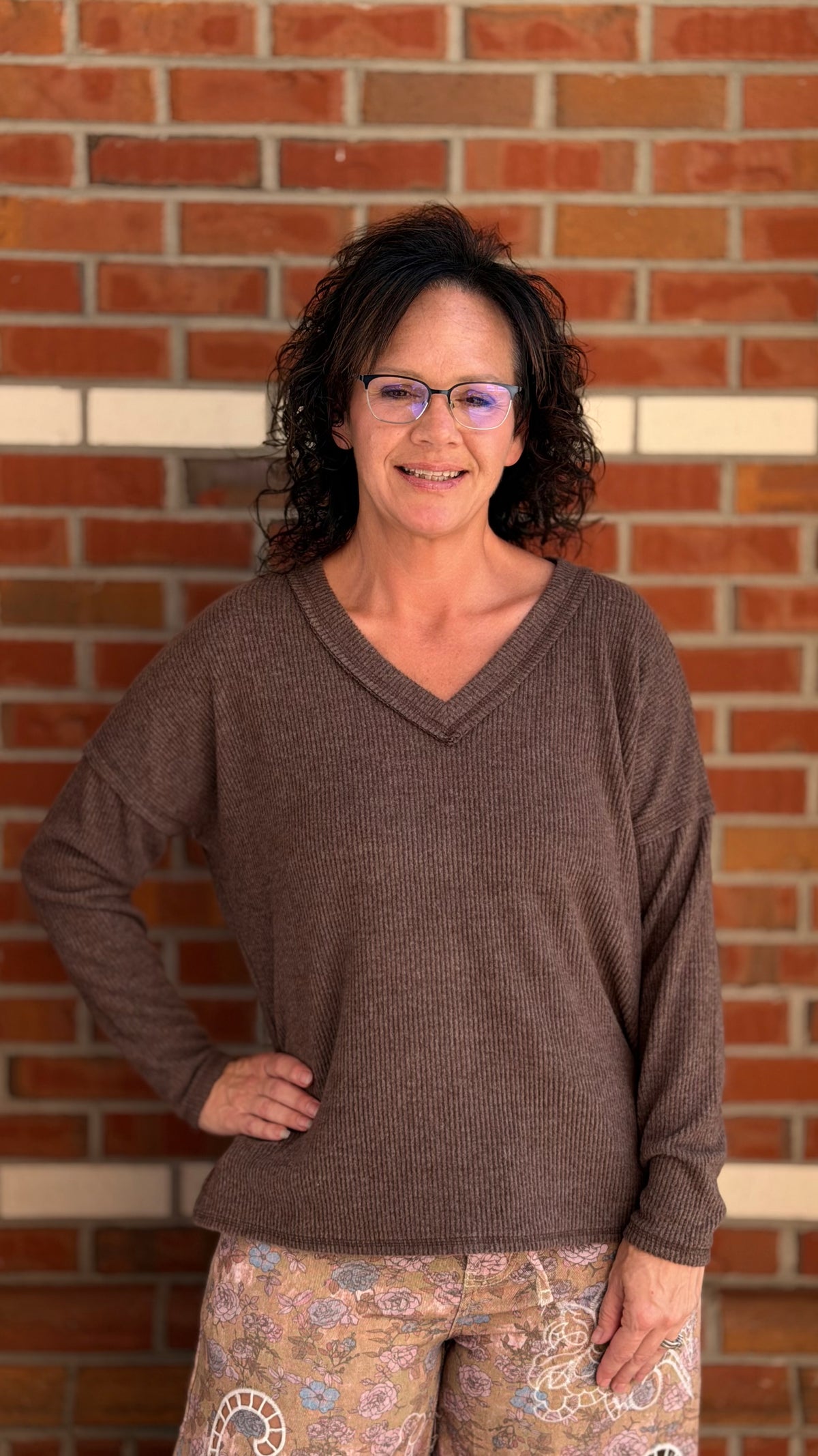 Brown Sugar Babe V-Neck