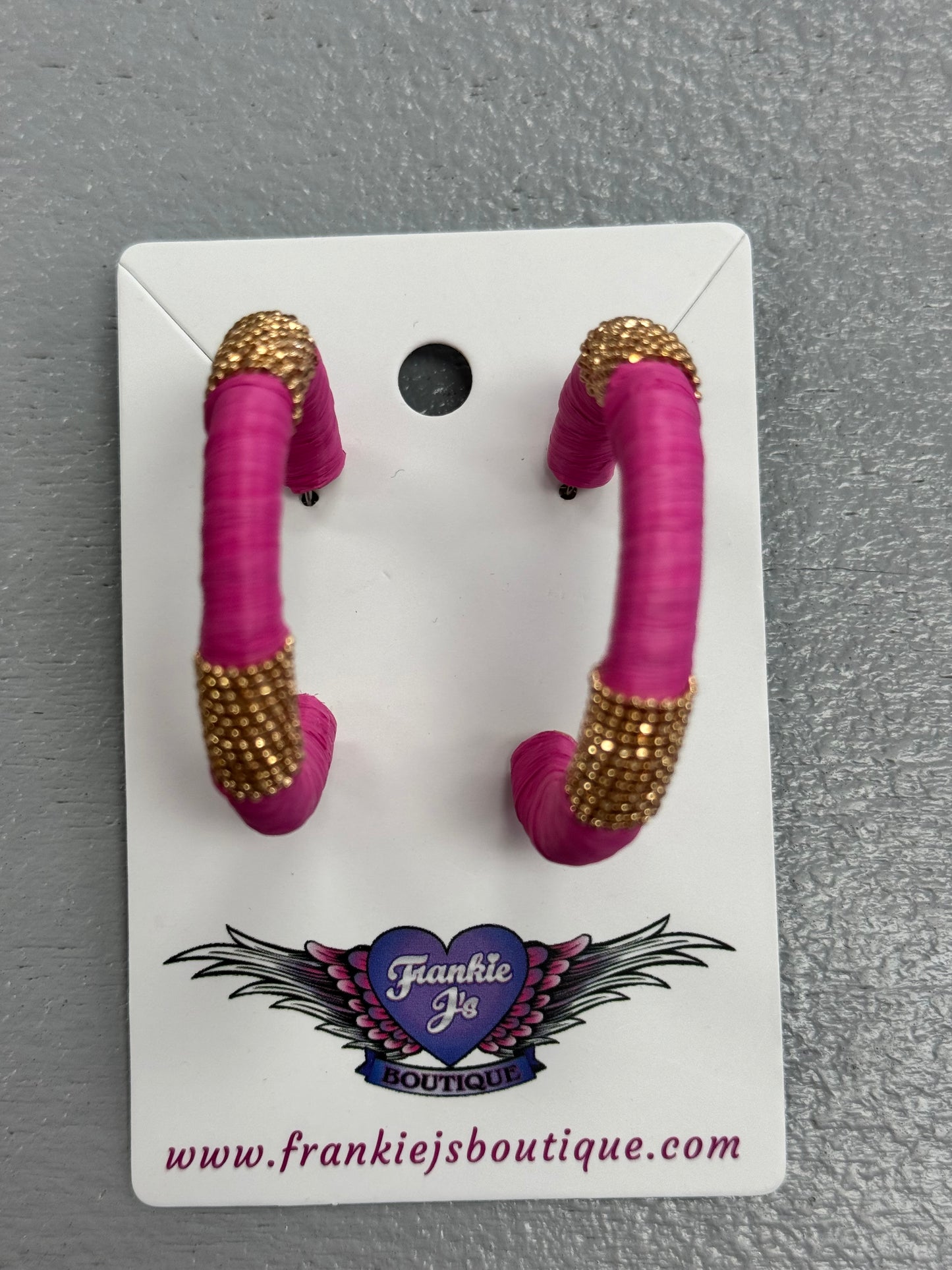 Ribbon Royal Hoop Earrings