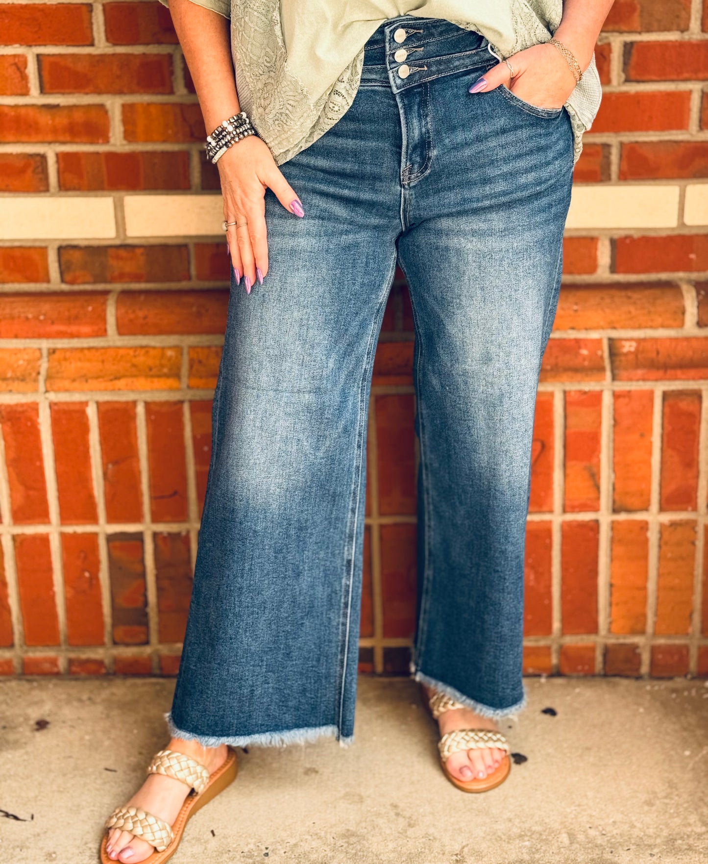 Sweet Home Chic Risen High Rise Crops