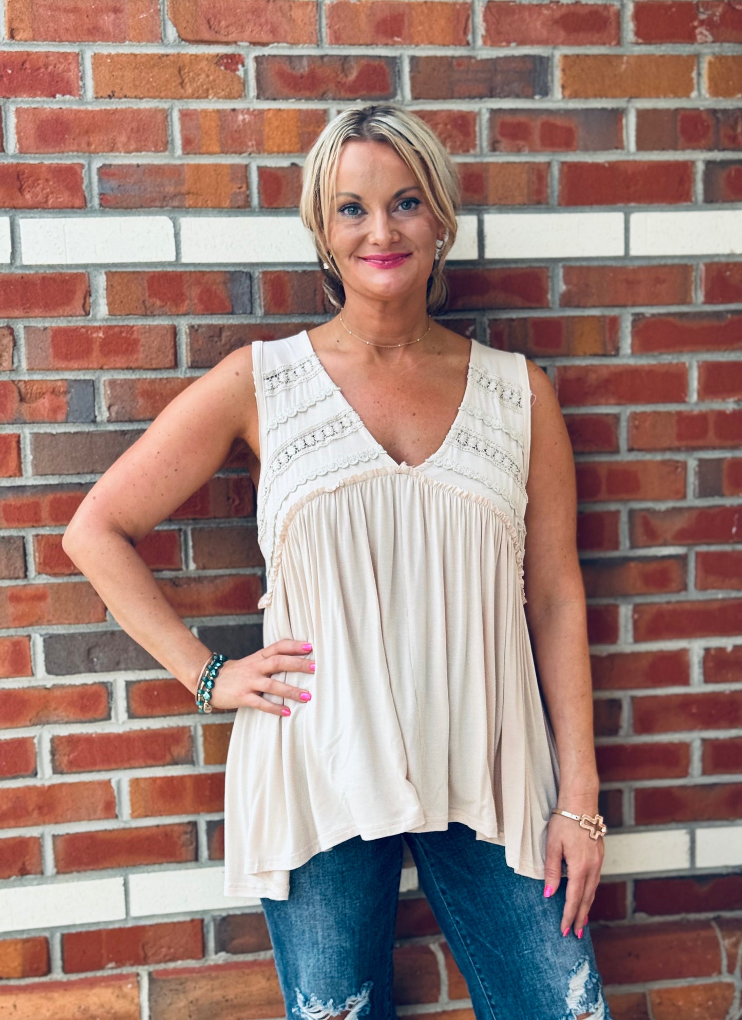 Laced With Charm Tank by POL