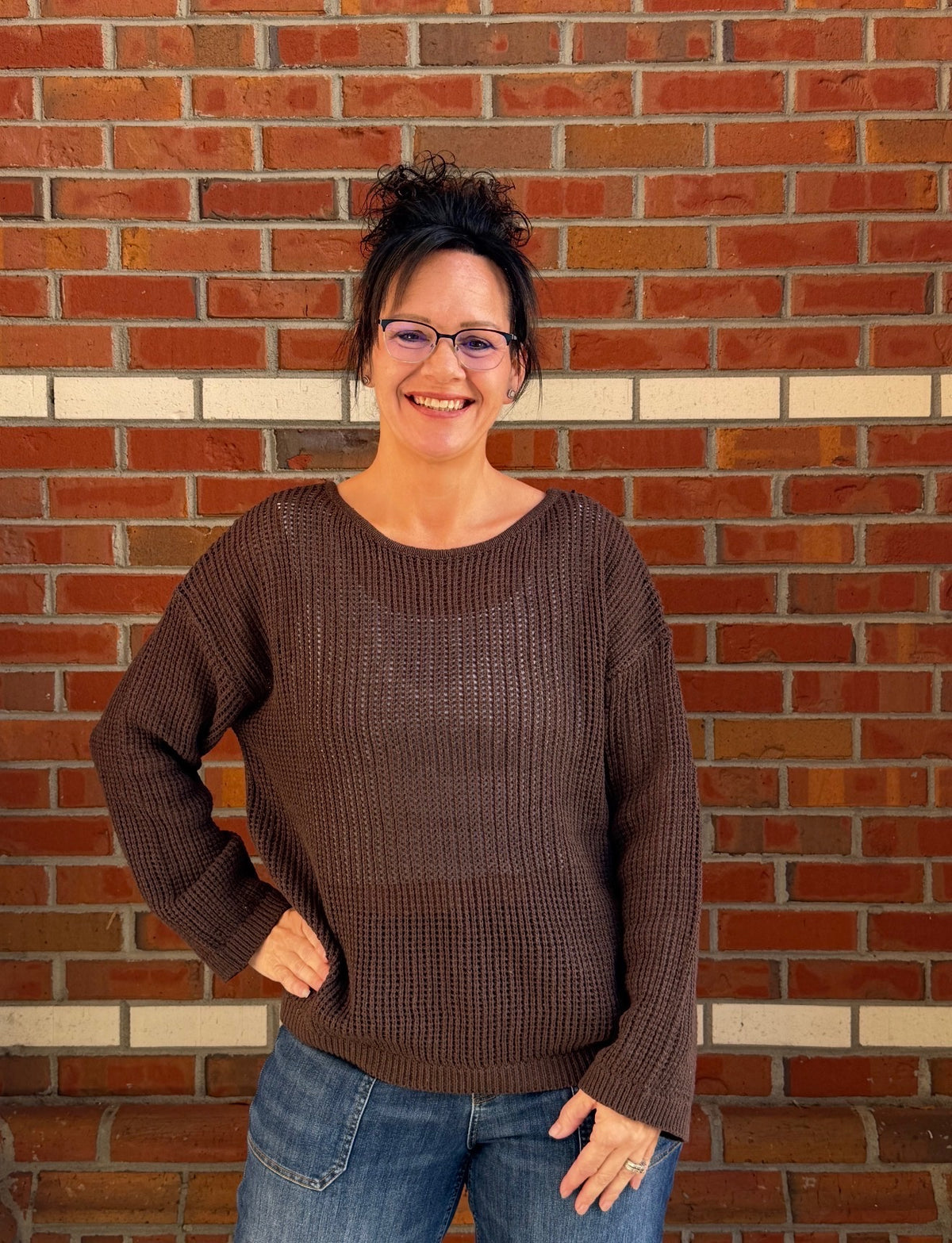 Back to Brown – EE:SOME Tie-Back Sweater