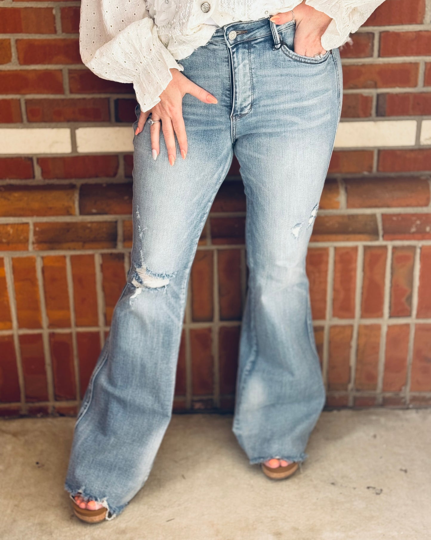 Boot Scootin’ Baby Mid-rise Tummy Control Judy Blue Flares