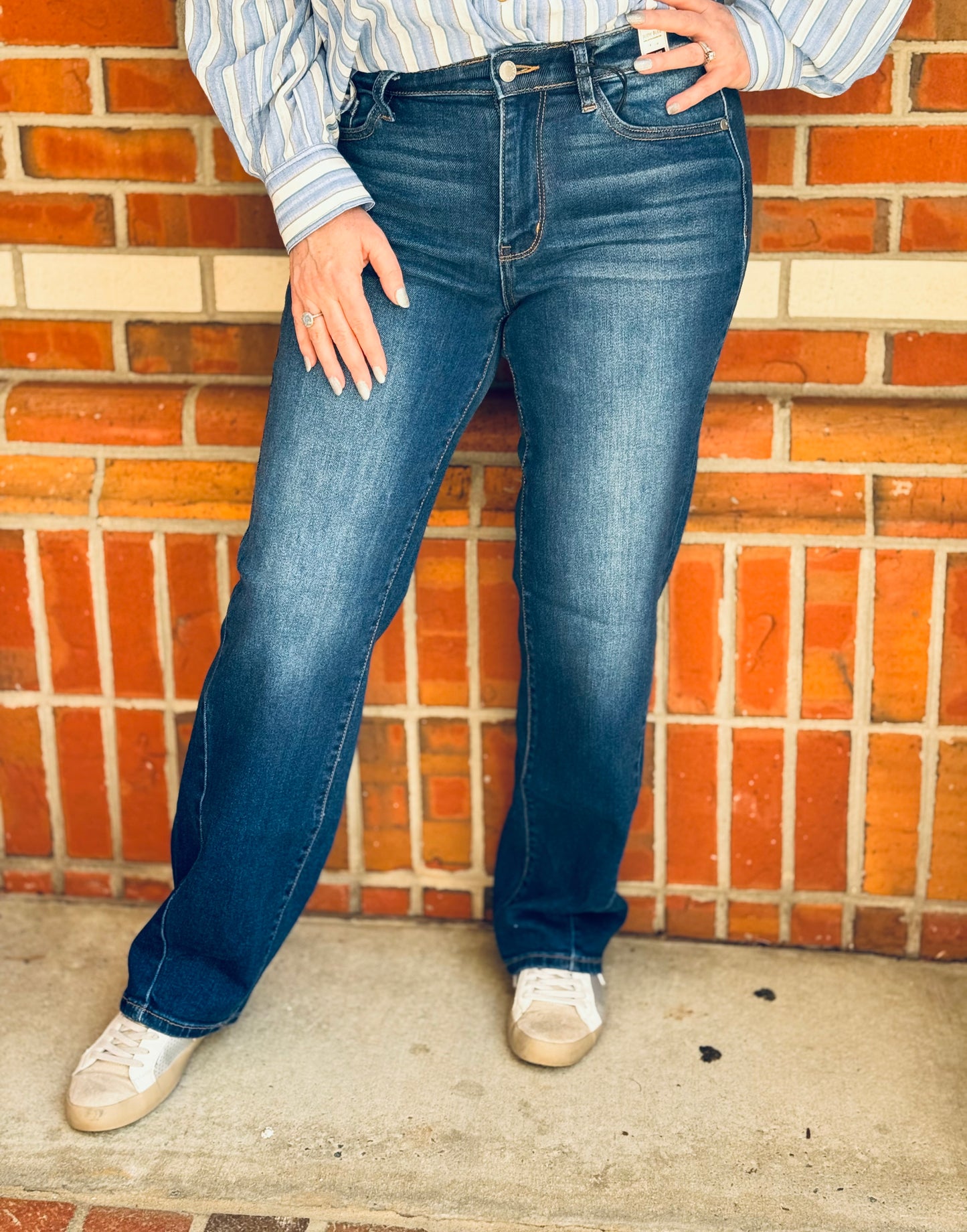 Night Moves- Mid-rise Straight Fit Judy Blue Jeans