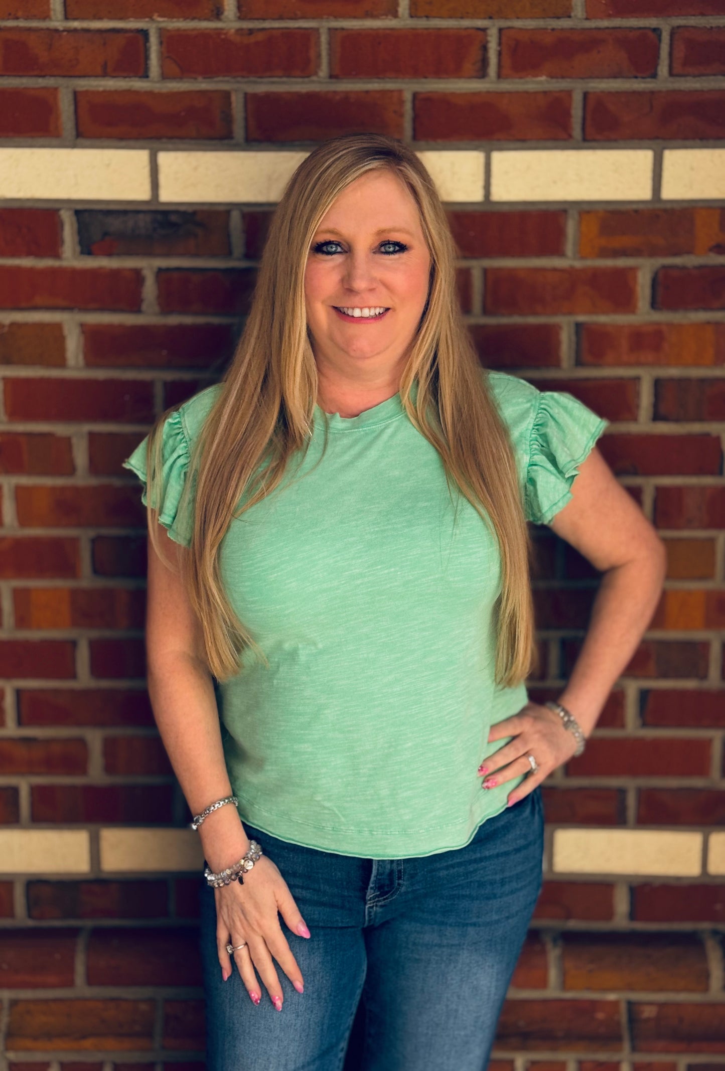Ruffle & Roll Top