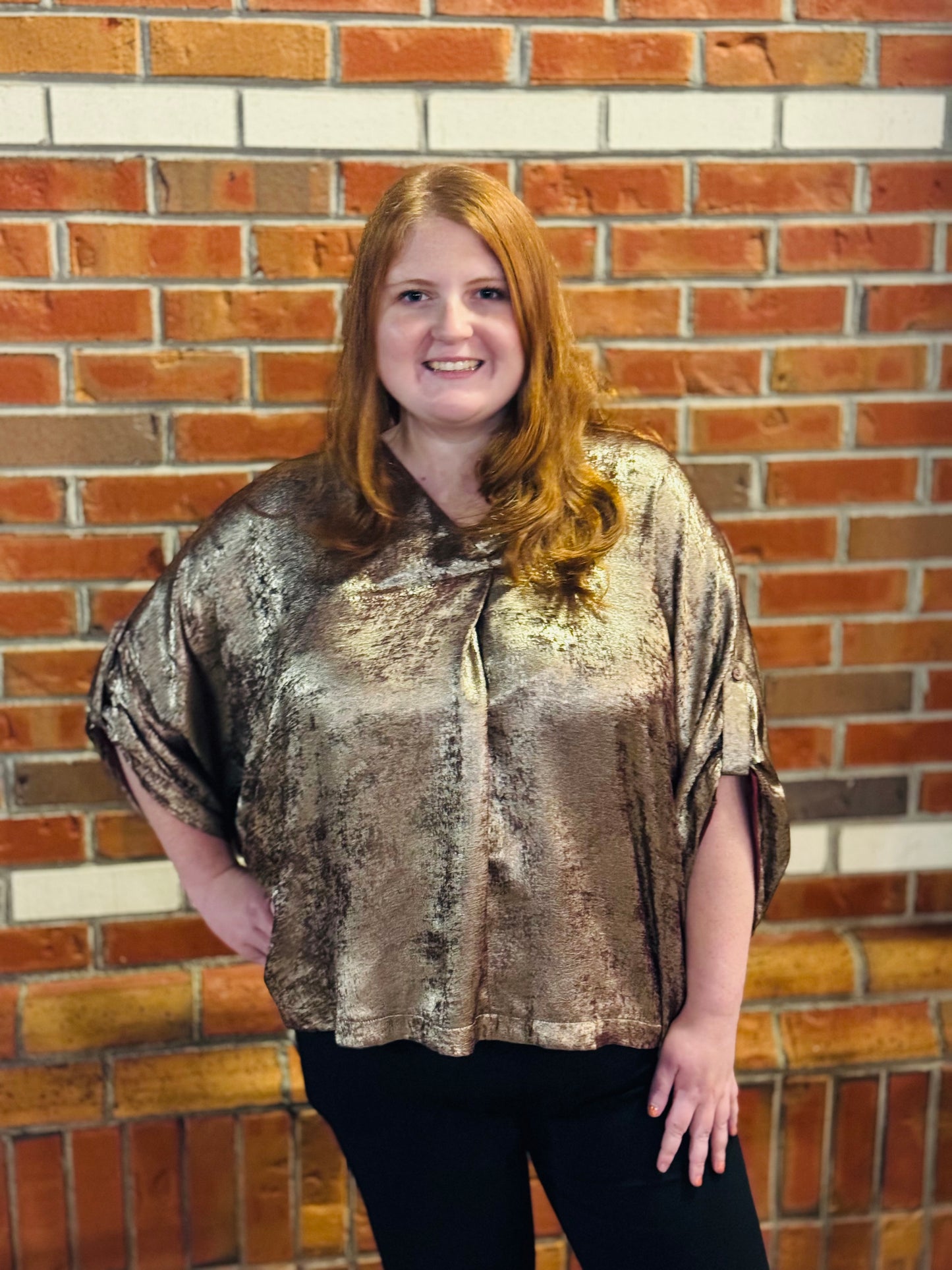 Peace On Earth Blouse by Umgee
