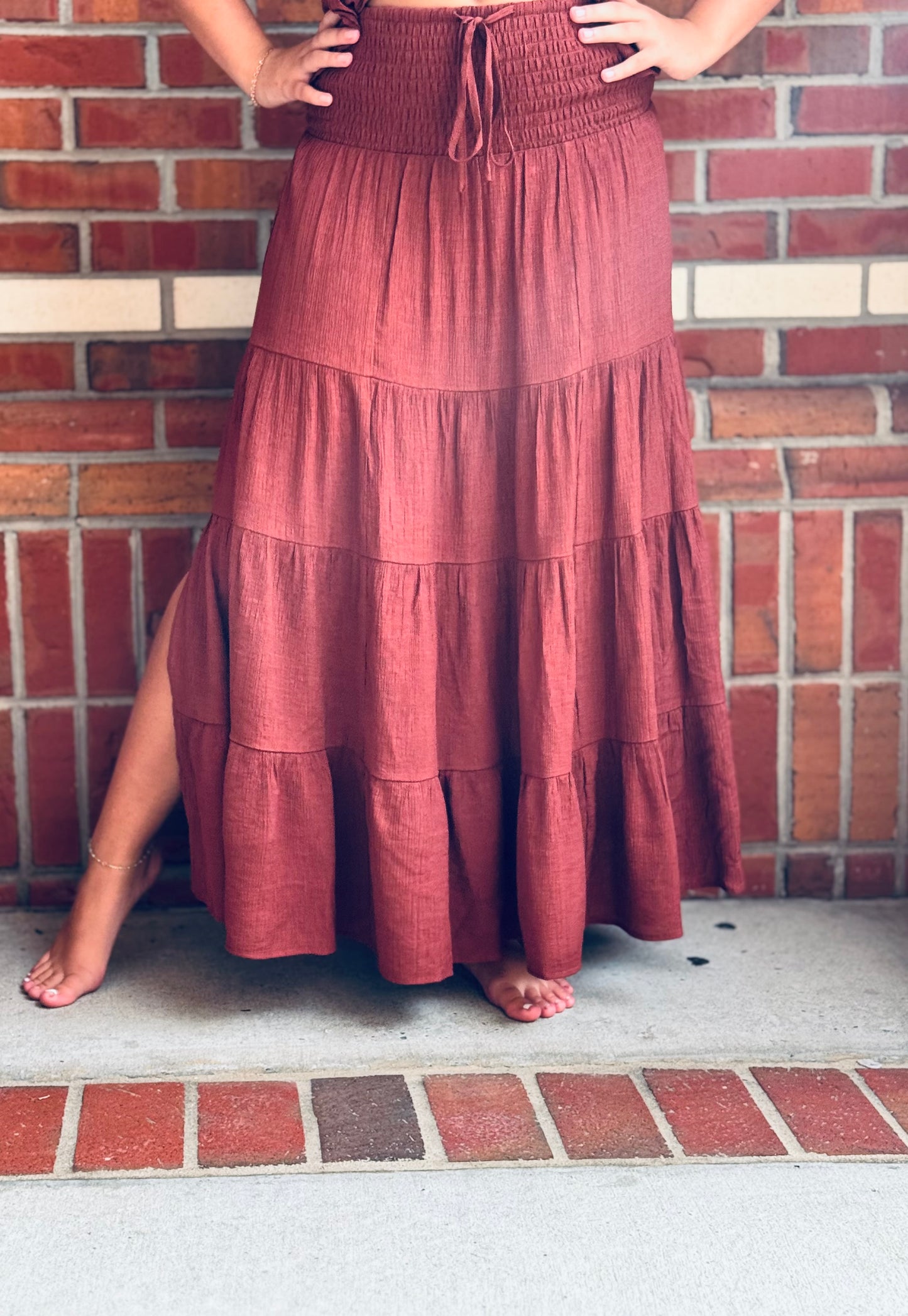 Sienna Side Slit Maxi Skirt