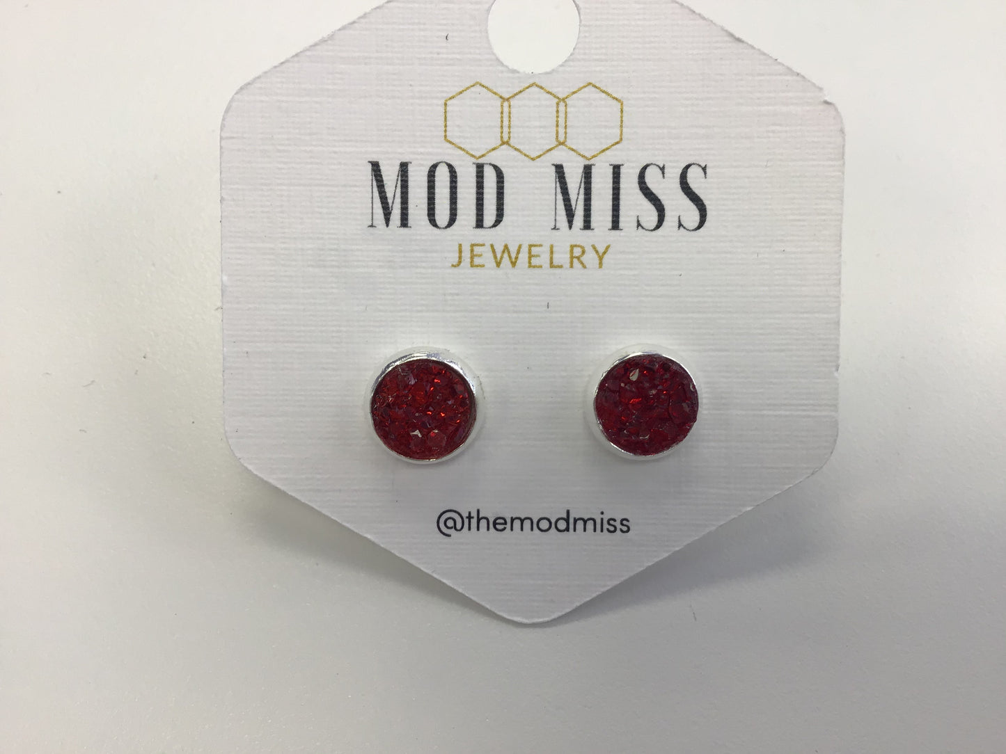 Small Druzy Stud Earrings