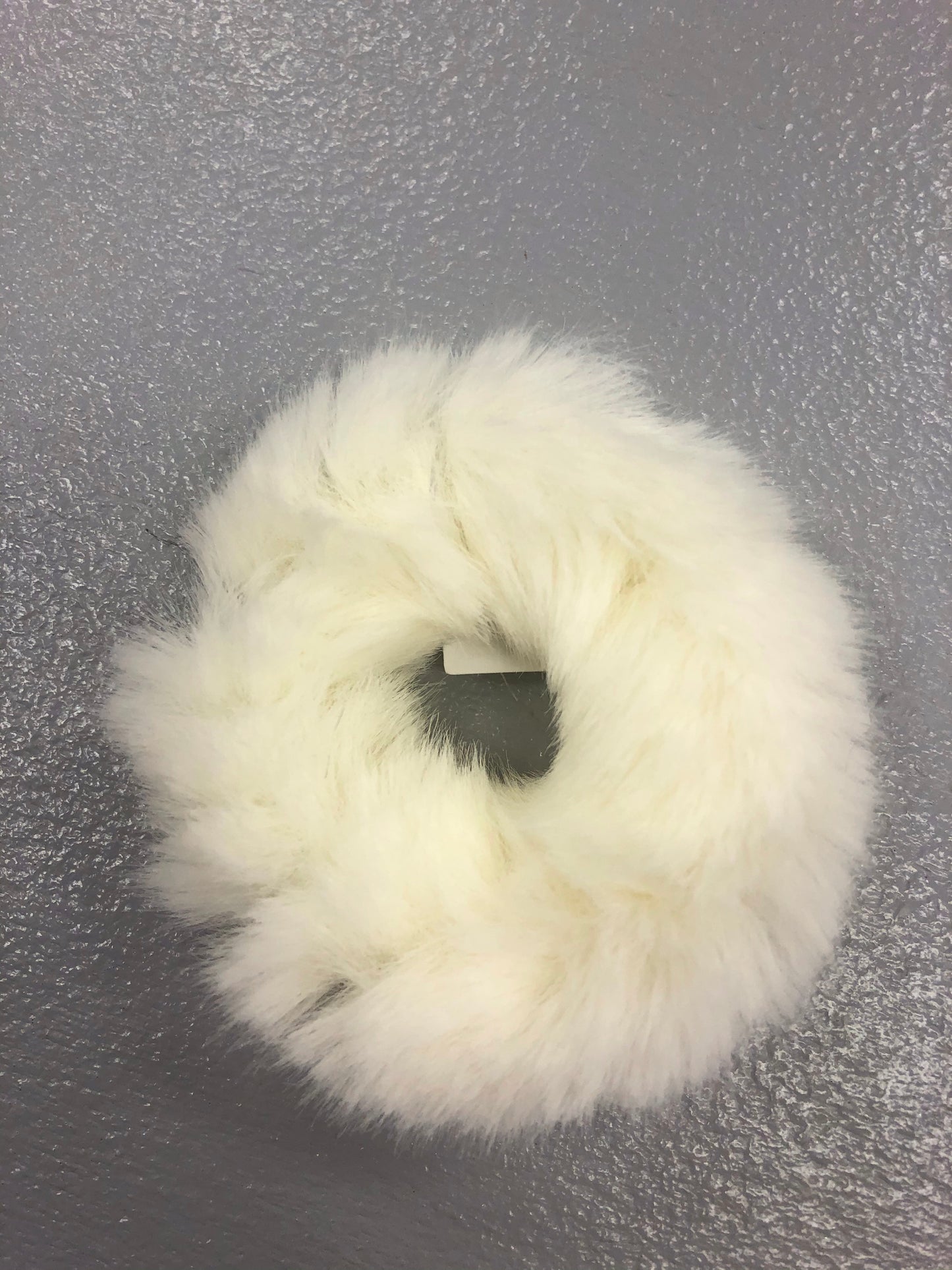 faux fur ponytail holder