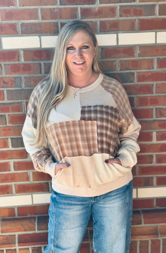 Cozy Contrast Top