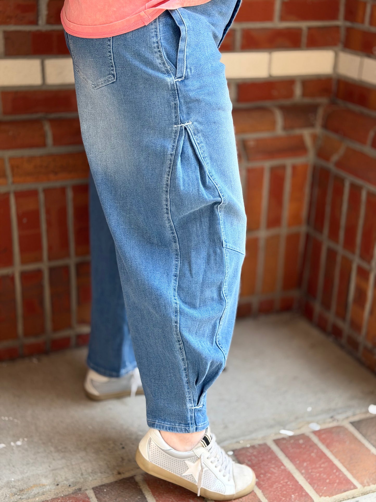 Curve Appeal Barrel Jeans