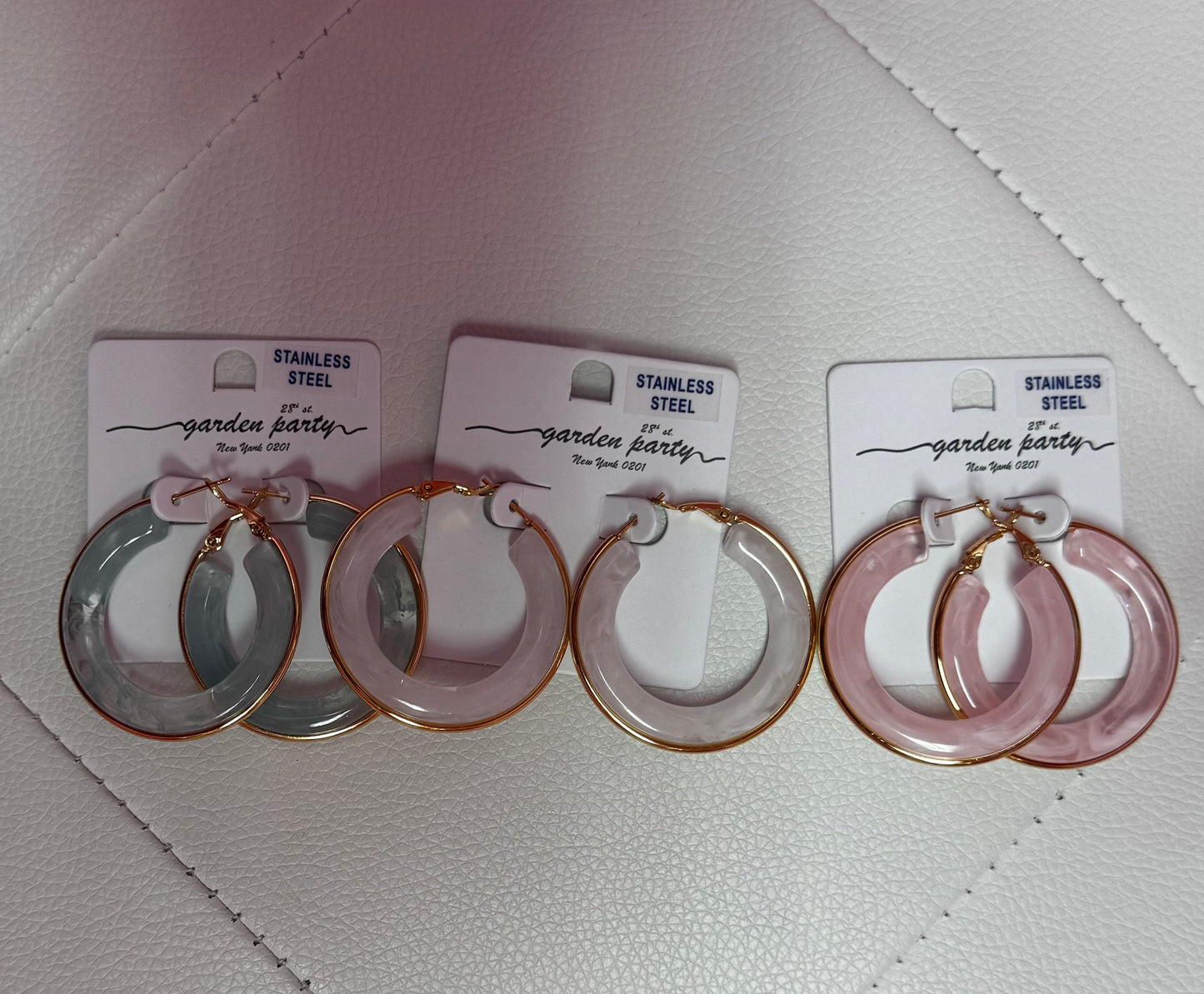 Sweet Pop of Color Hoops