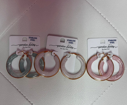 Sweet Pop of Color Hoops