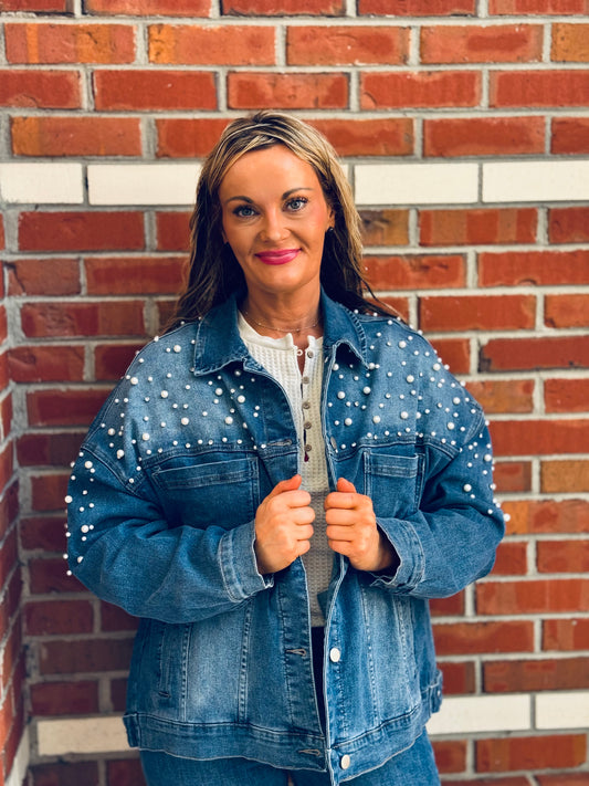Sparkle & Pearl Denim Jacket