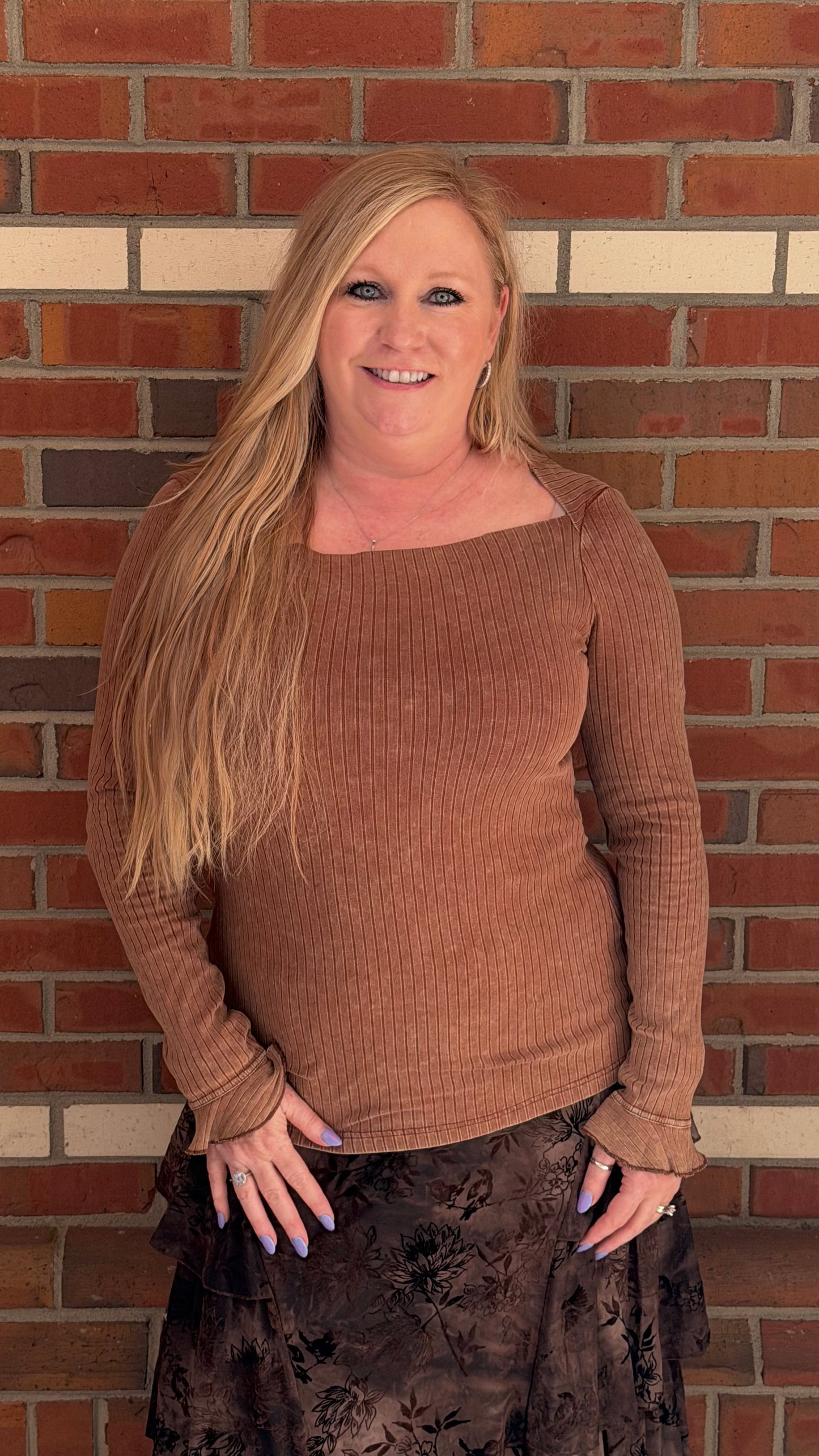 Fall In Line Ribbed Top