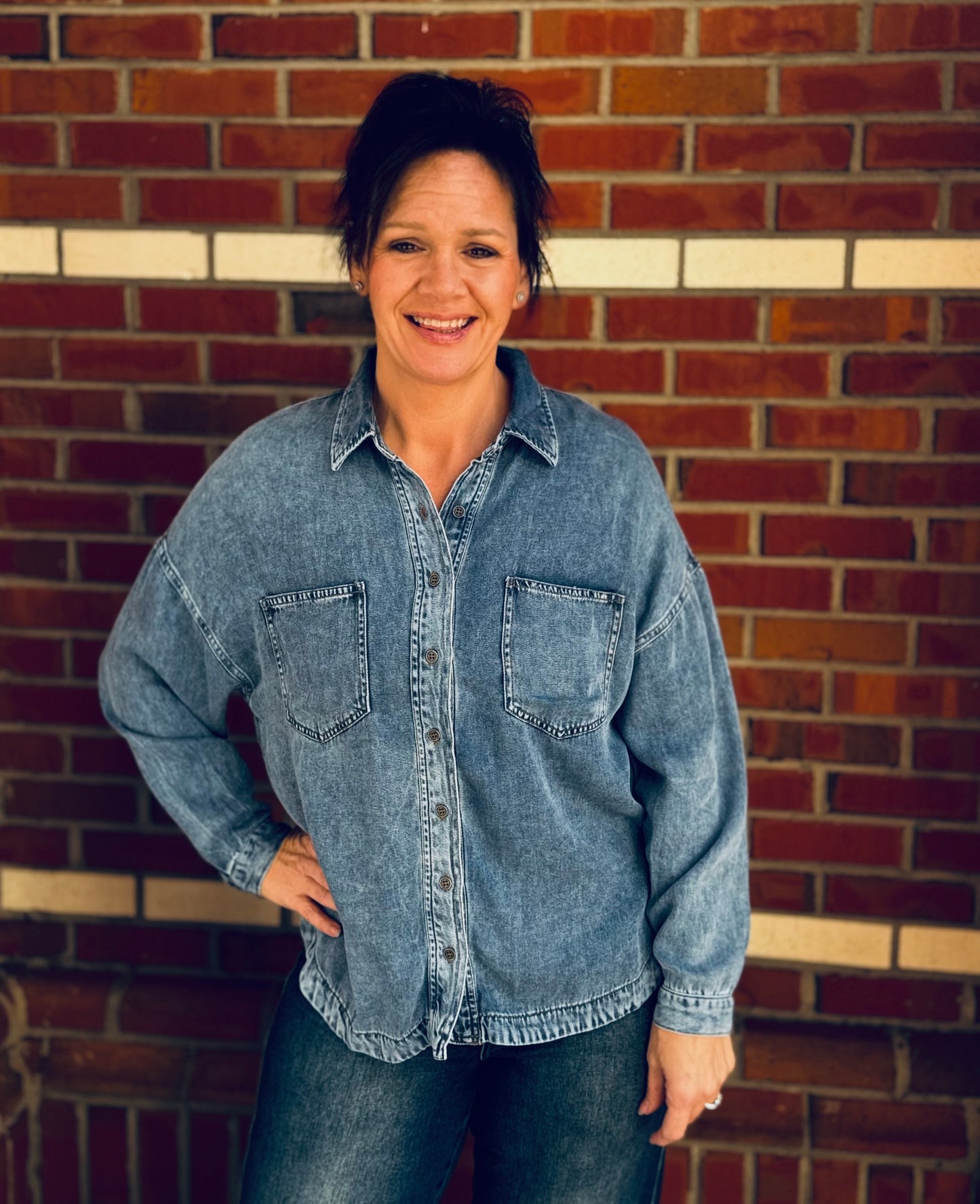 Chilly Morning Chambray Button Down
