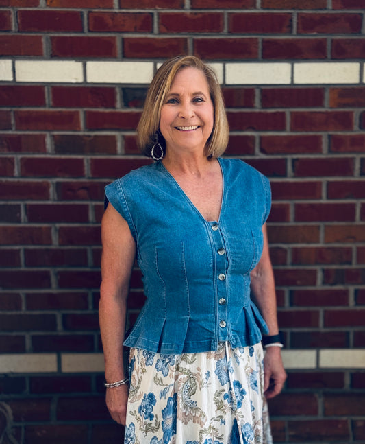 Blue Jean Romance Top