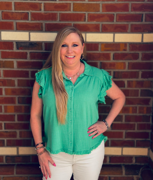 Lucky In Linen Button Down