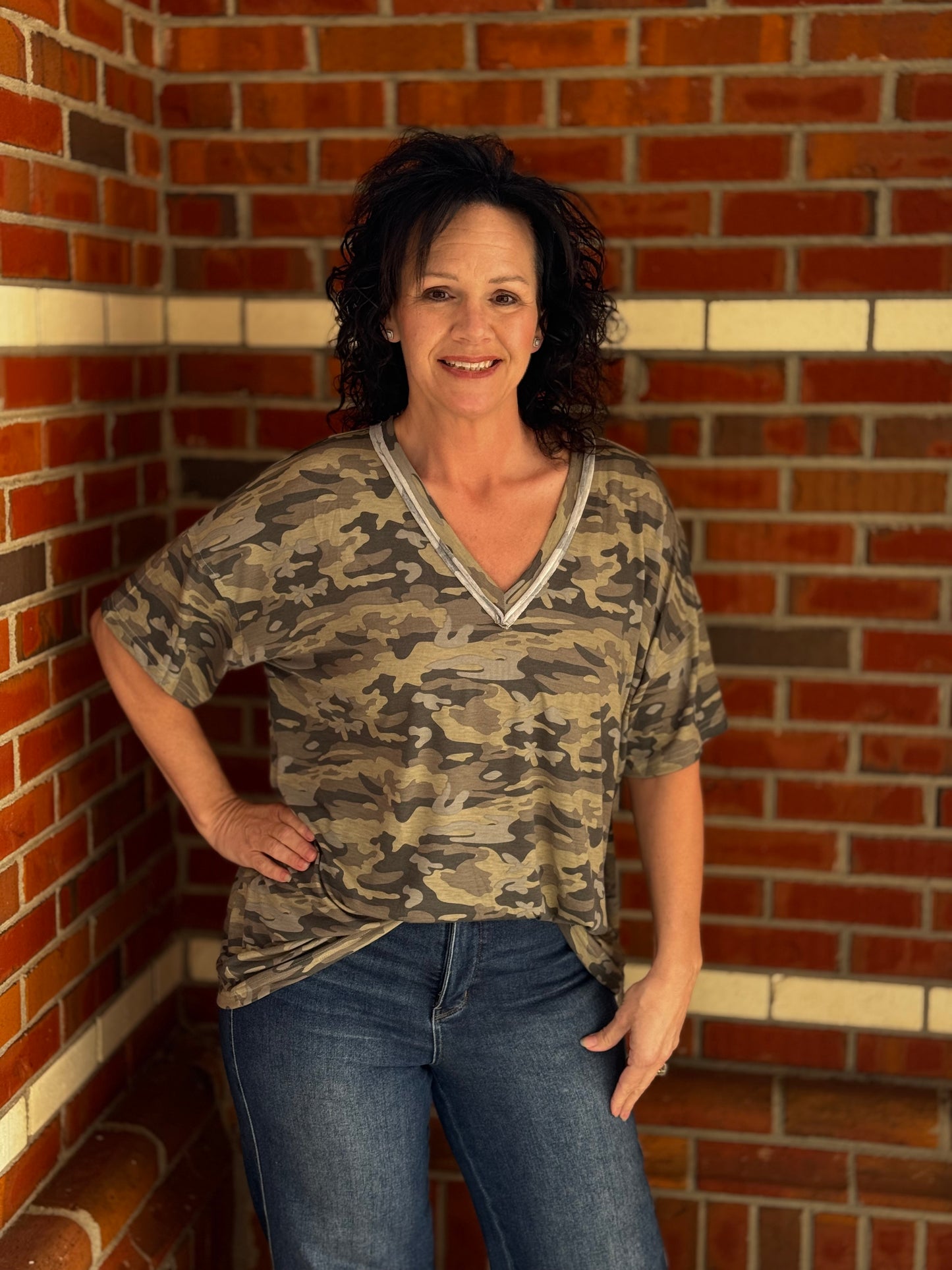 Camo Crush V-Neck