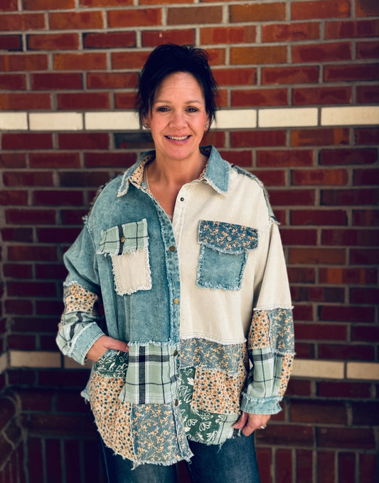 Frosted Sage Layers Shacket