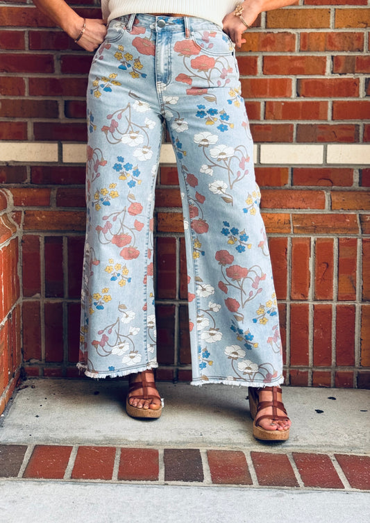Autumn In Bloom Easel Jeans