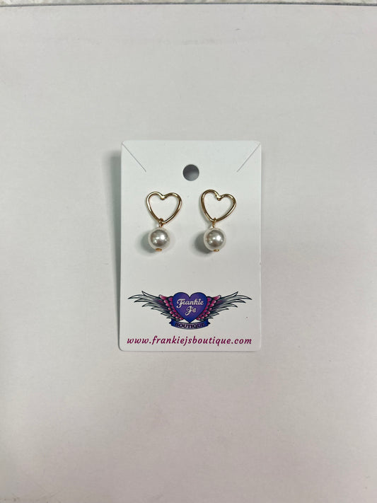 Heart Of Pearl Earrings