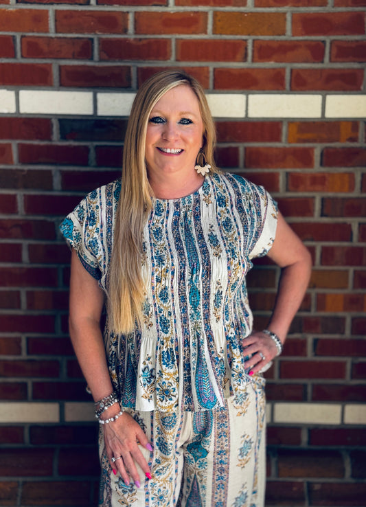 Island State of Mind Smocked Top