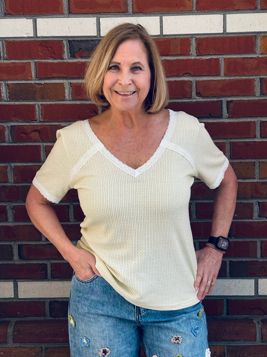 Lemon Glow V-Neck