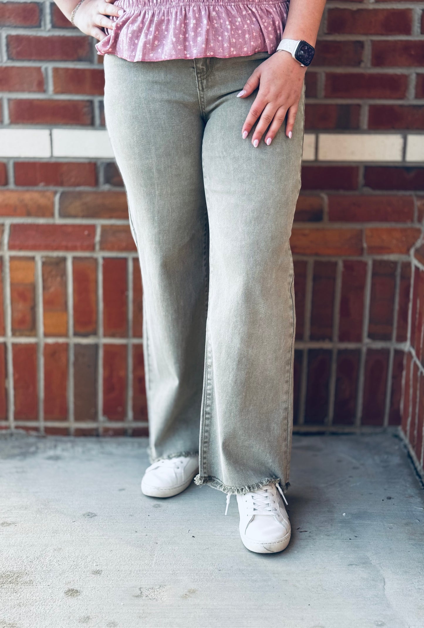Hall Pass Zenana Wide Leg Crop