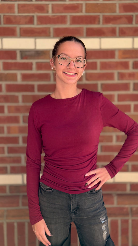 Burgundy Babe Top